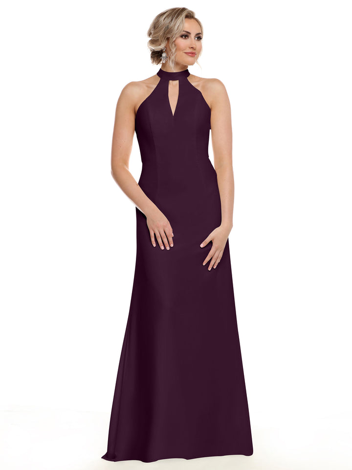 Avery Austin style 80138: a halter neckline dress designed to show off your shoulders.