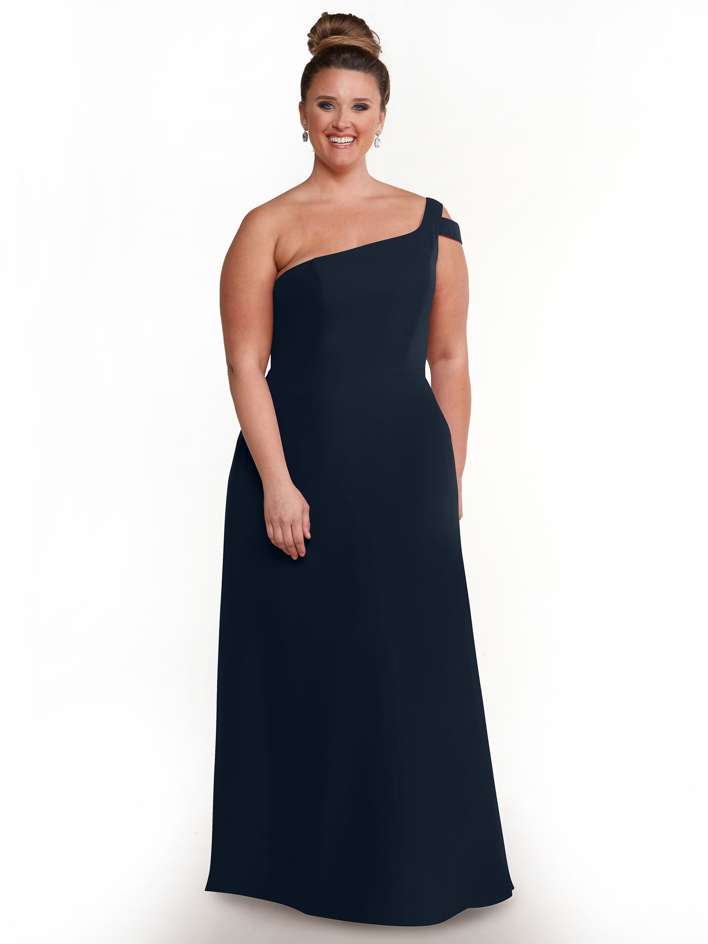 80139 - Chiffon A-Line One Shoulder Bridesmaid Dress with Slit