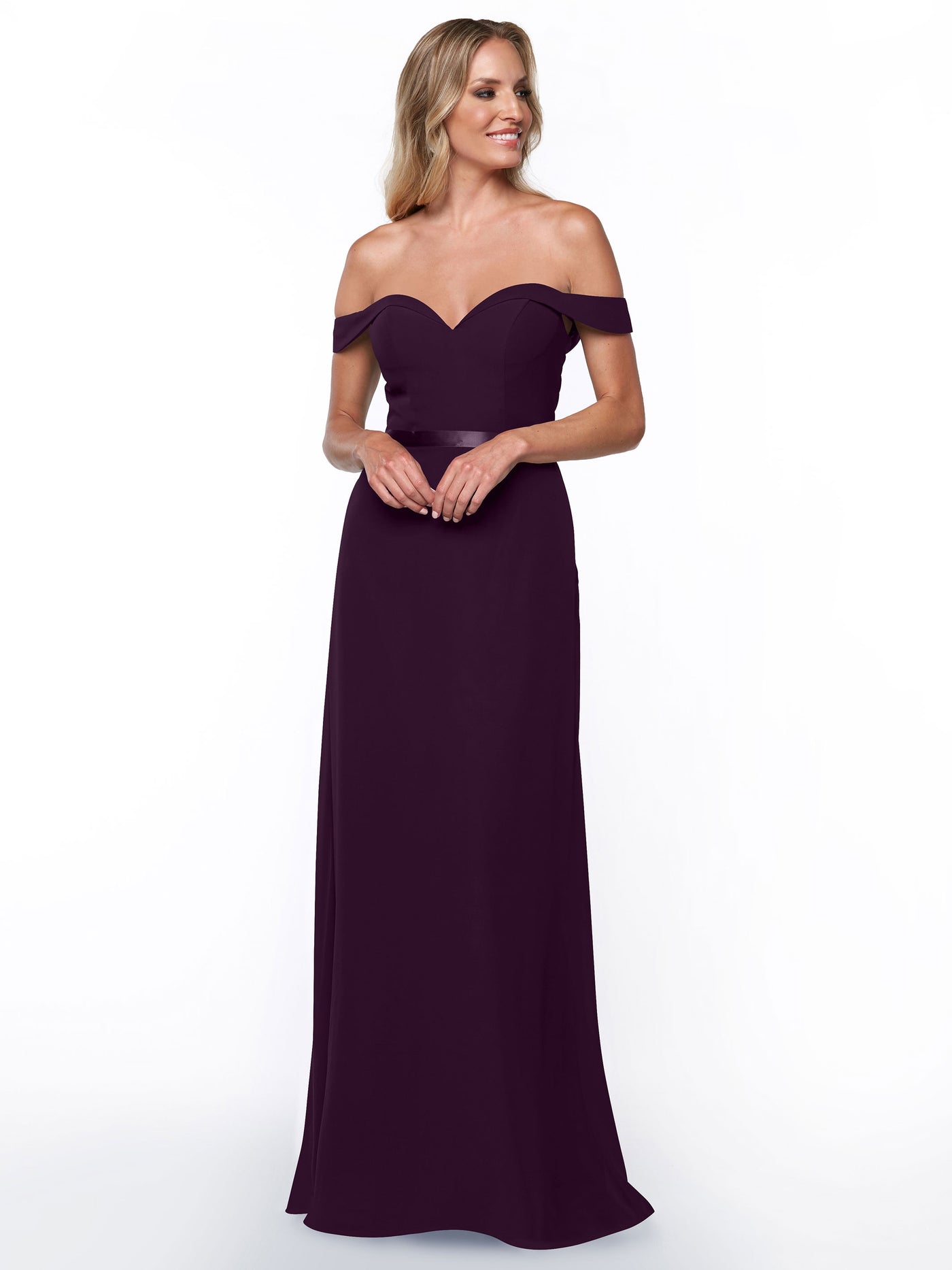 80145 - A-Line Chiffon Long Bridesmaid Dress with Pockets