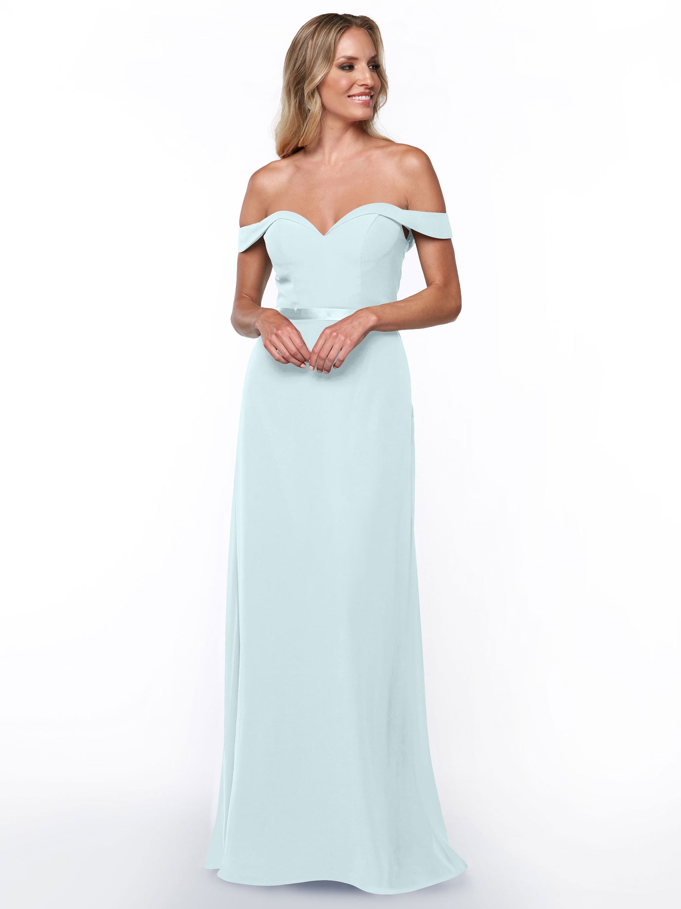 80145 - A-Line Chiffon Long Bridesmaid Dress with Pockets