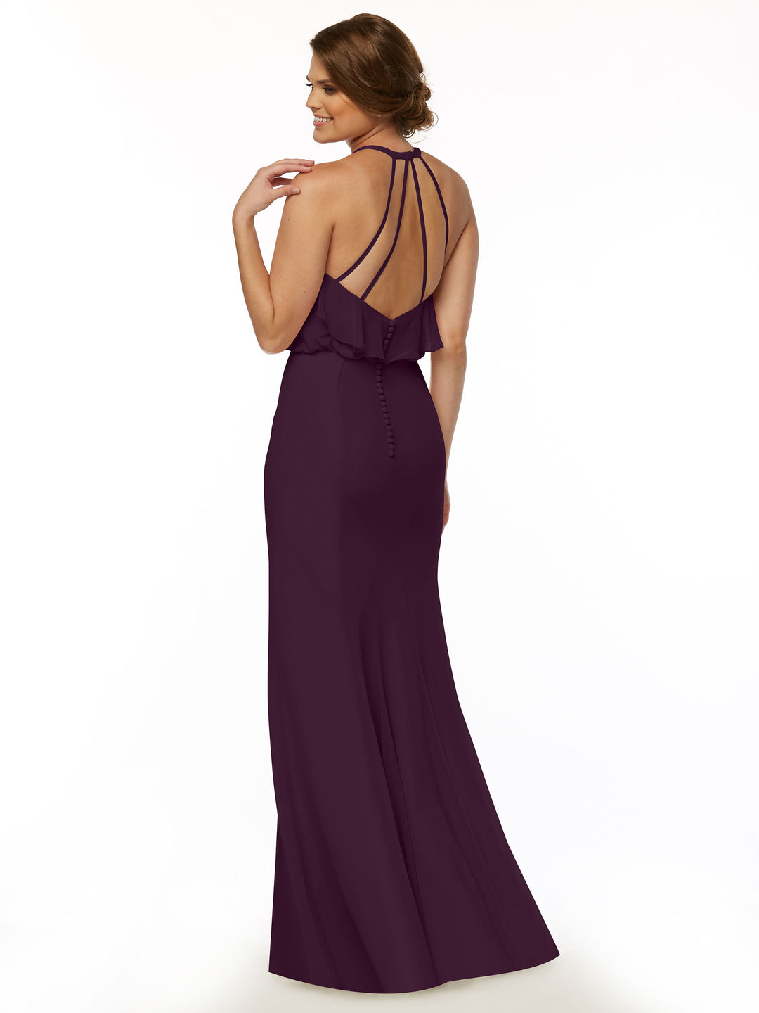 fit and flare long bridesmaid dress Long Fit and Flare Strapless Bridesmaid Dress