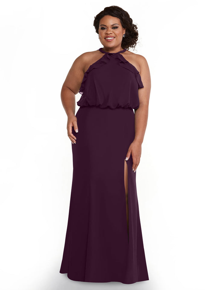A woman stands smiling against a white background in Avery Austin&