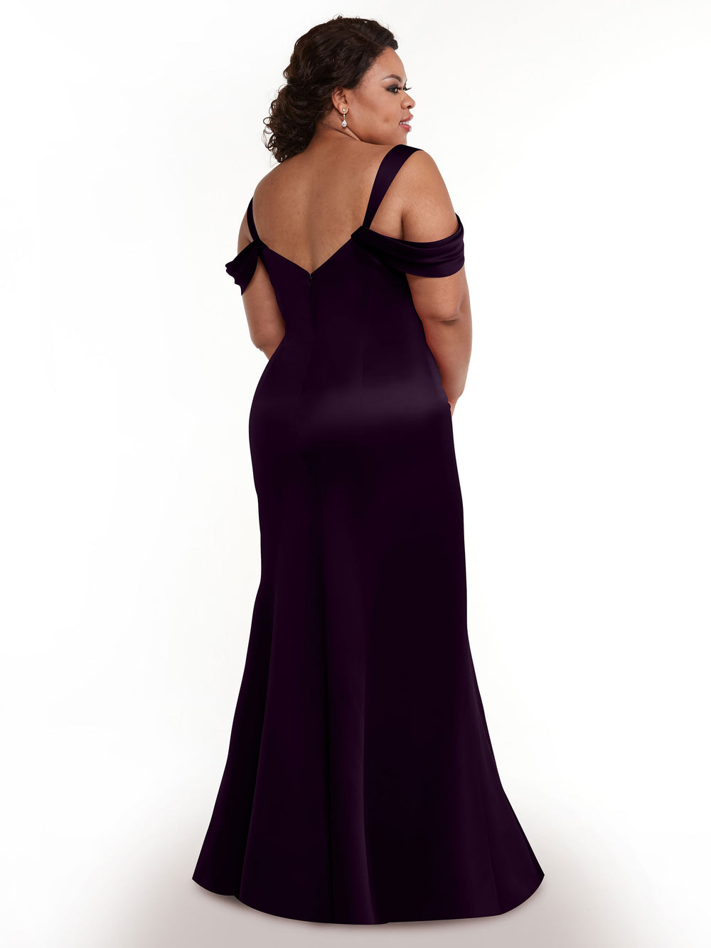 plus size chocolate bridesmaid dresses Halter Ruffles Maxi Plus Size Chiffon Dress – DUNTERY main image 0