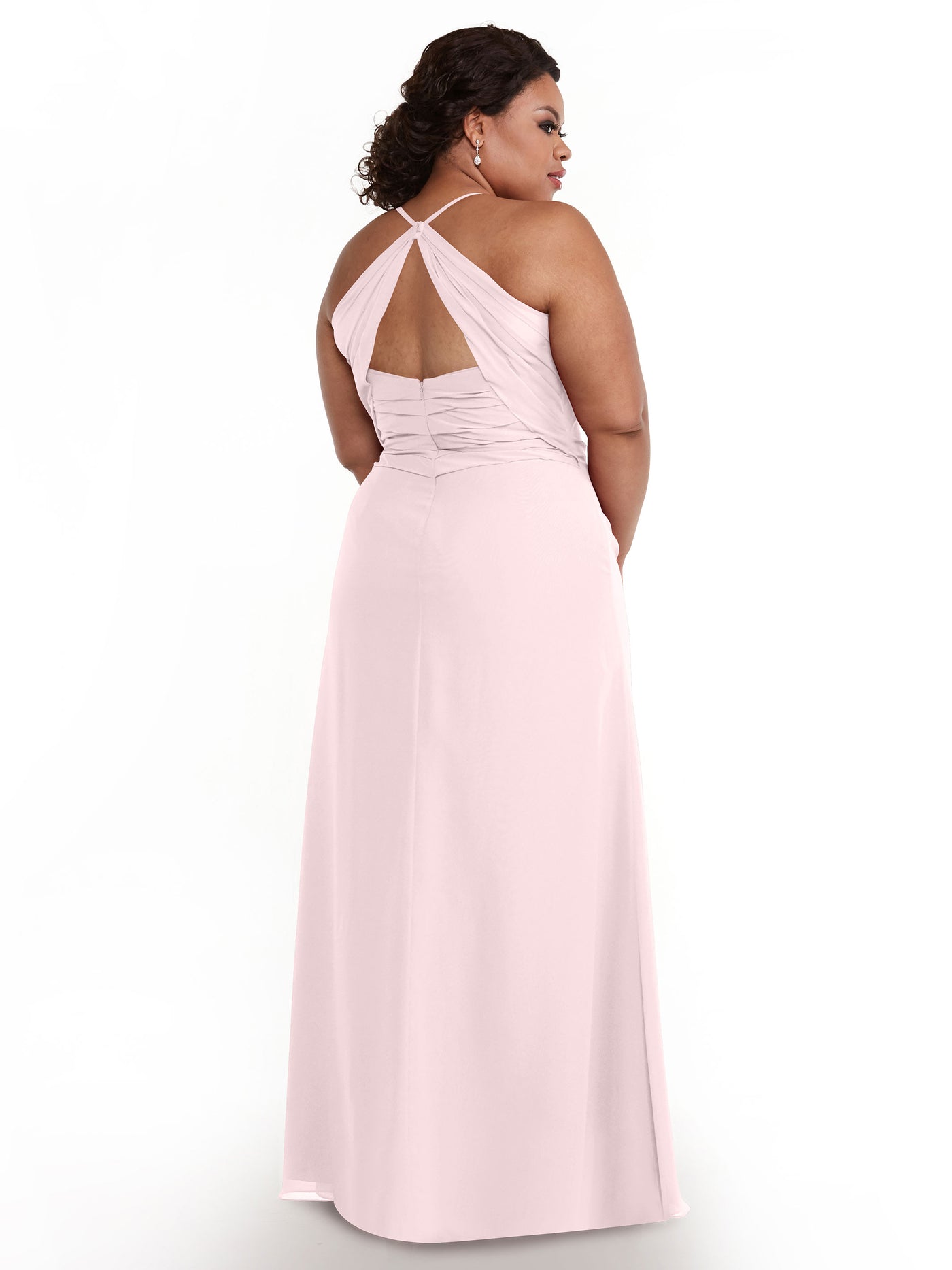 80167 - A-Line Chiffon Bridesmaid Dress with Slit on Skirt