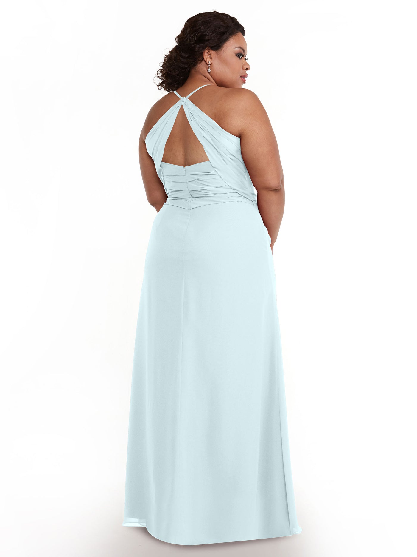 80167 - A-Line Chiffon Bridesmaid Dress with Slit on Skirt