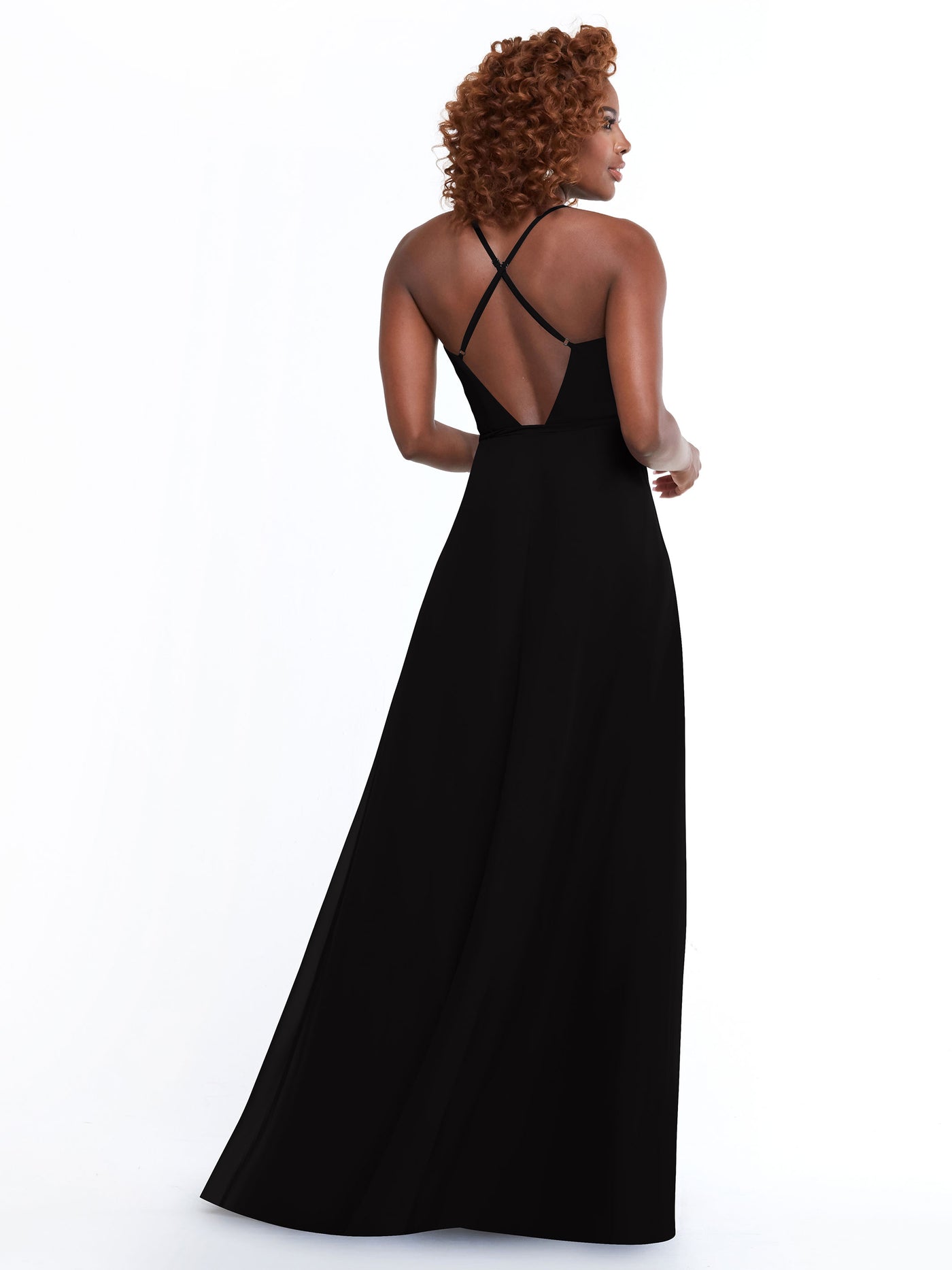 80171 - Sheath Chiffon Bridesmaid Dress with Self-Tie Sash around the Waist