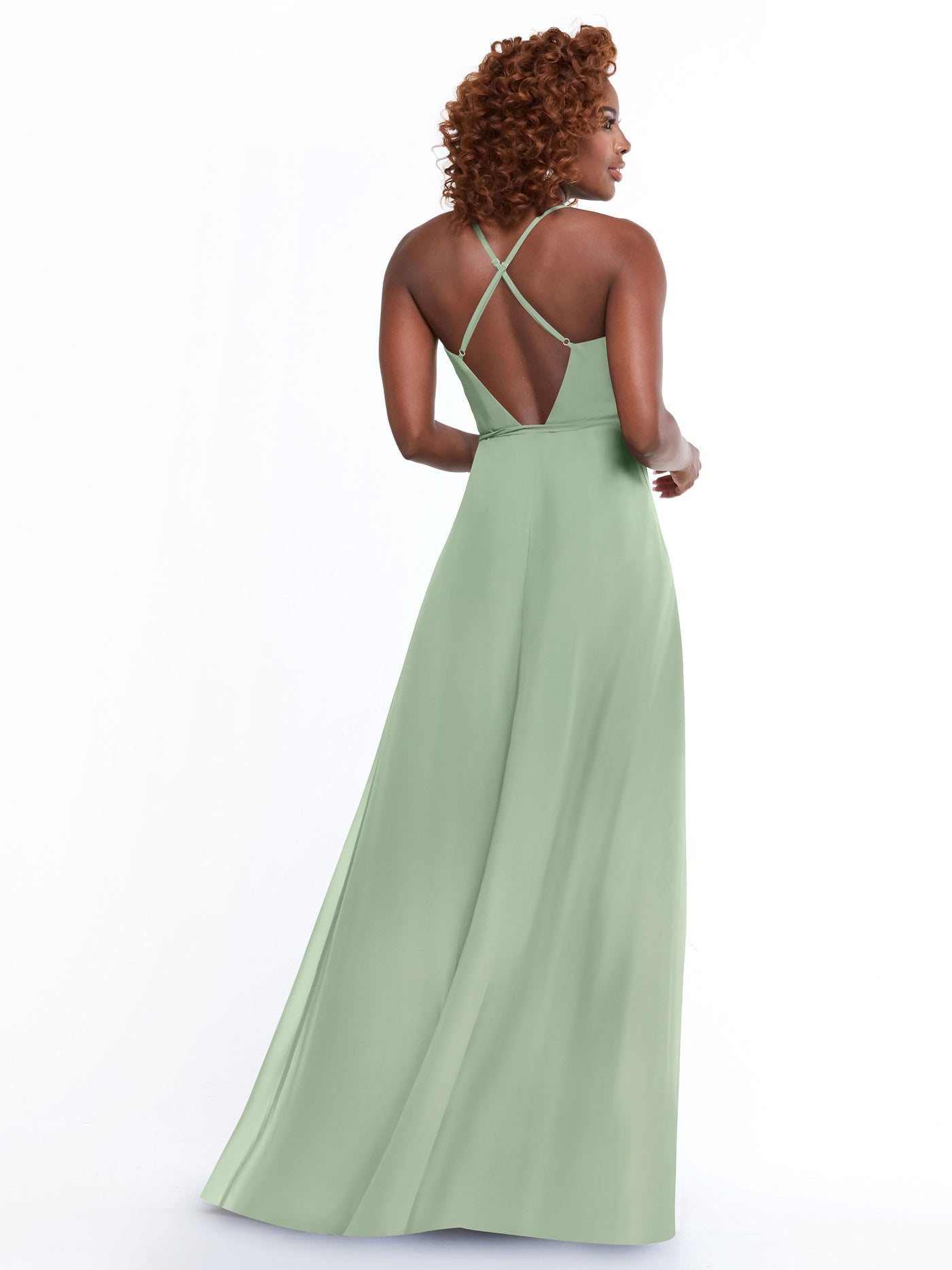 80171 - Sheath Chiffon Bridesmaid Dress with Self-Tie Sash around the Waist