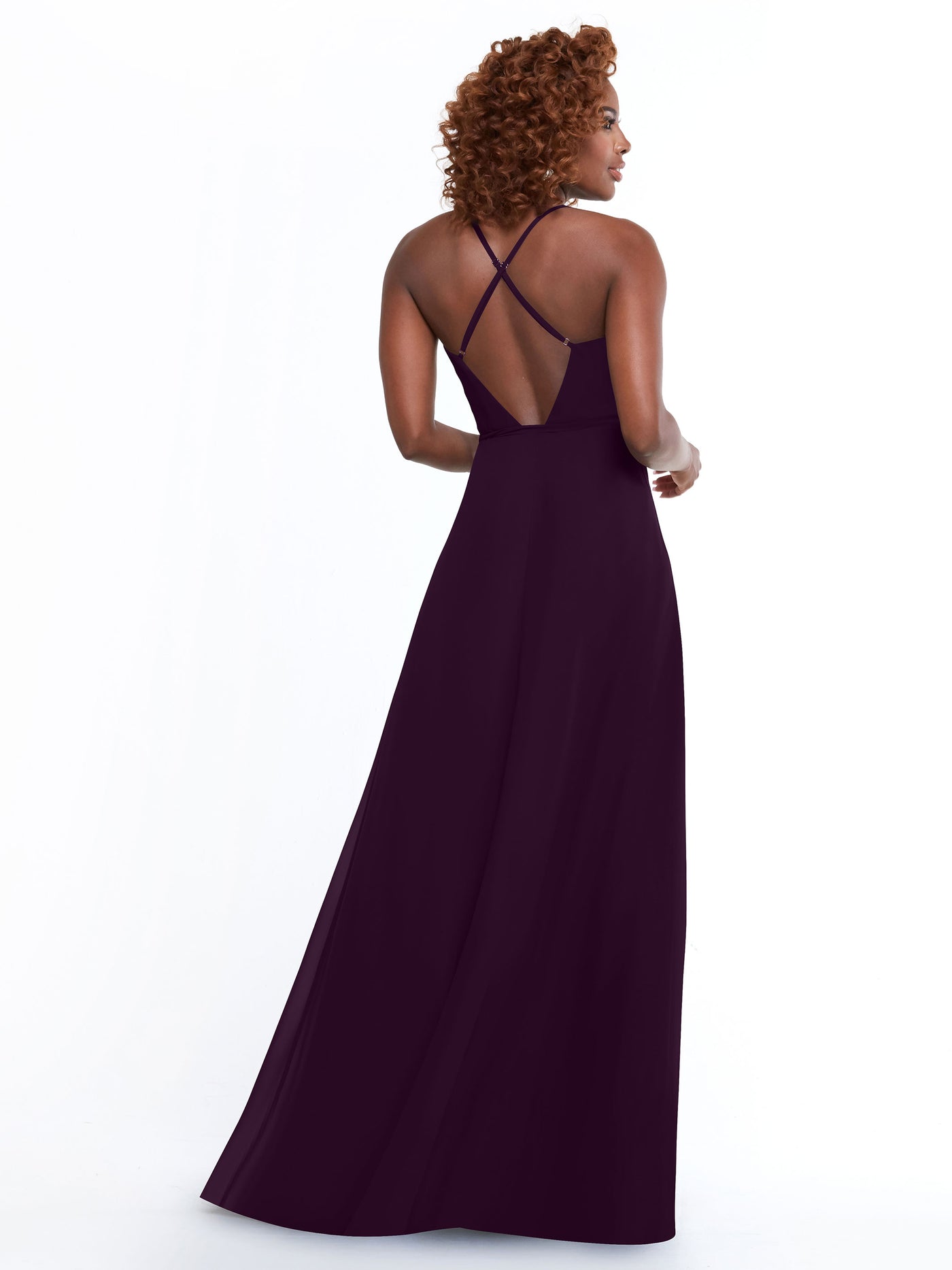 80171 - Sheath Chiffon Bridesmaid Dress with Self-Tie Sash around the Waist