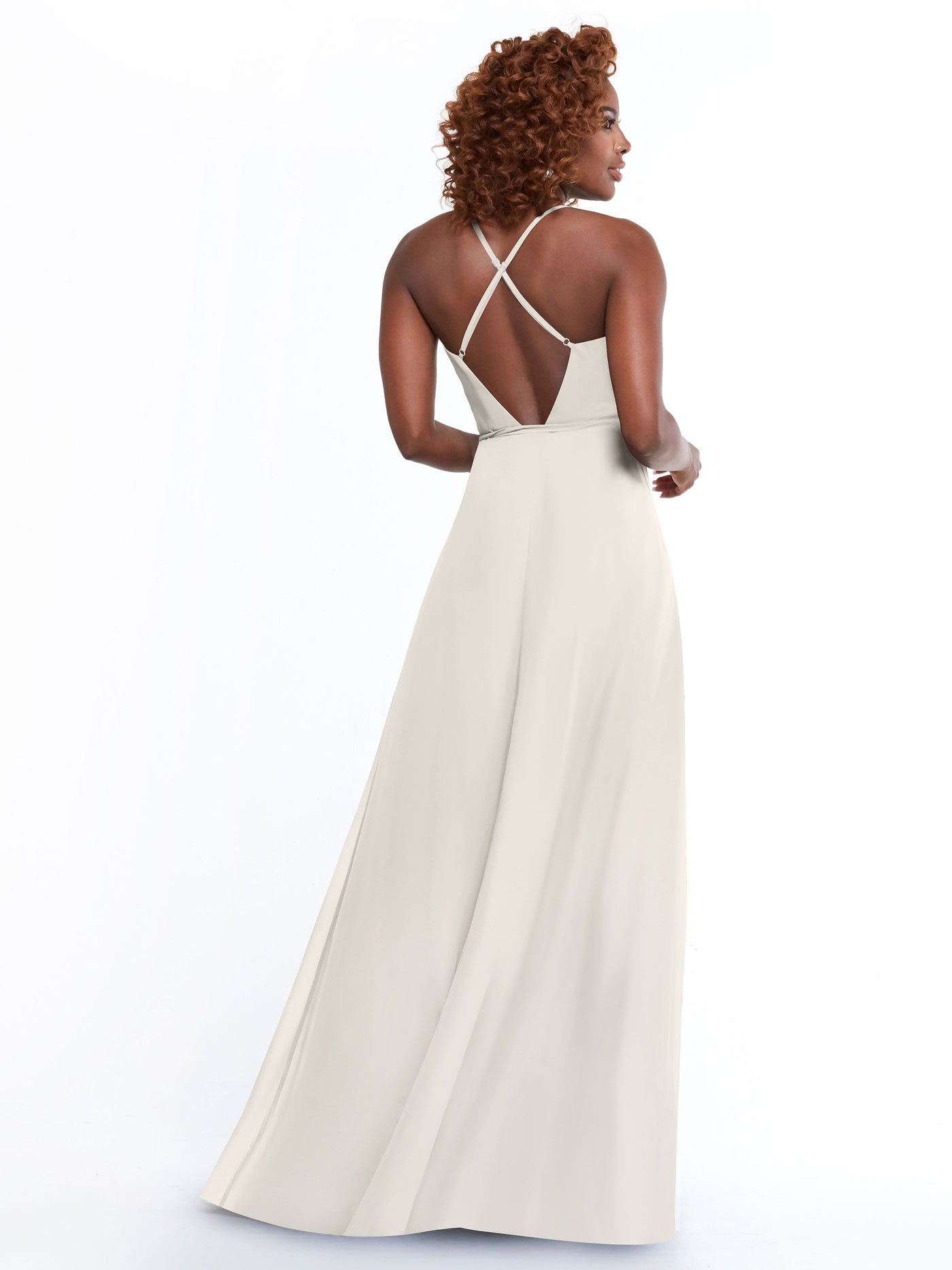 80171 - Sheath Chiffon Bridesmaid Dress with Self-Tie Sash around the Waist