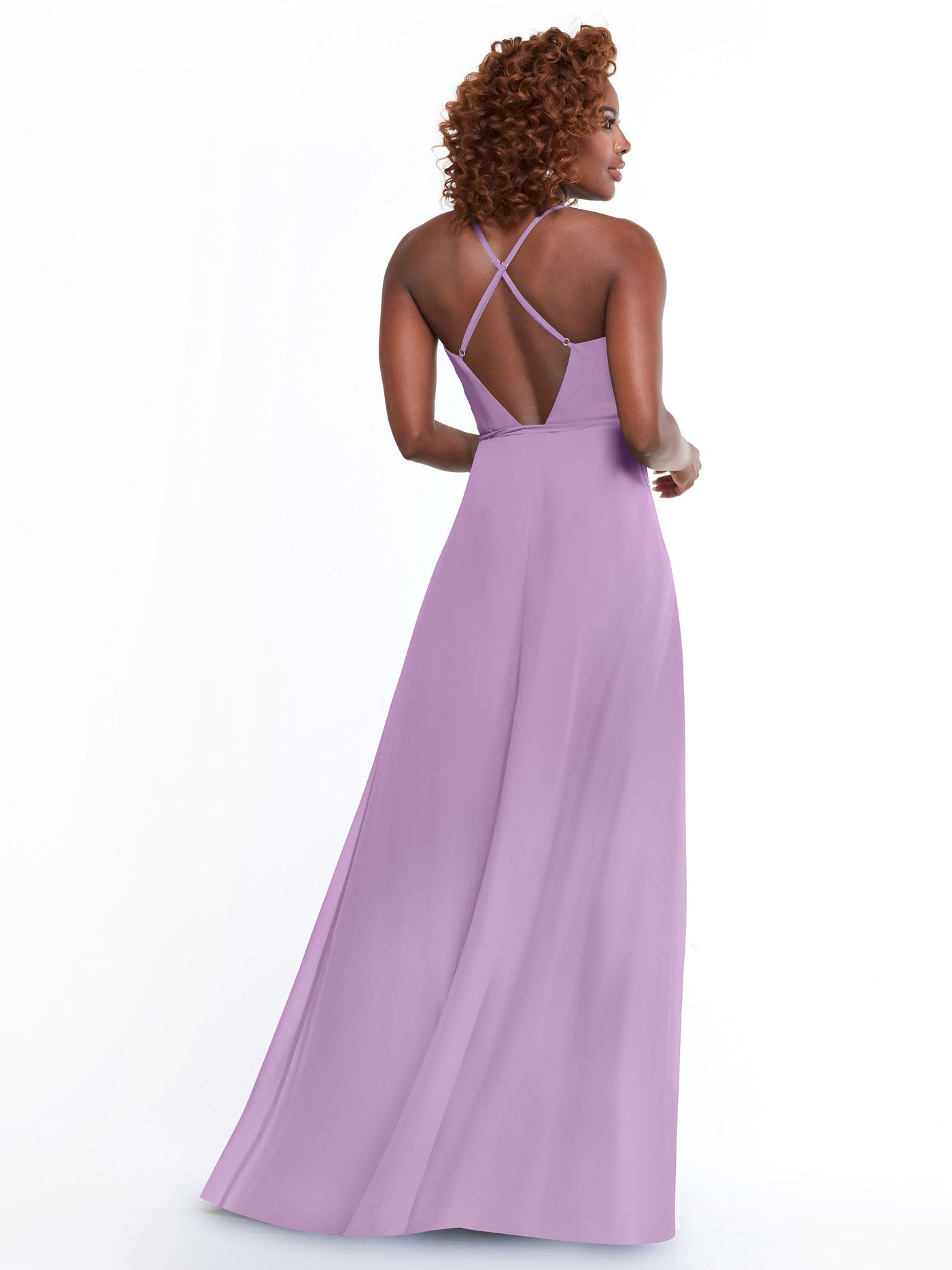 80171 - Sheath Chiffon Bridesmaid Dress with Self-Tie Sash around the Waist