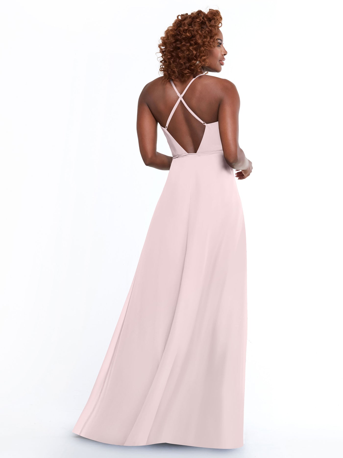 80171 - Sheath Chiffon Bridesmaid Dress with Self-Tie Sash around the Waist