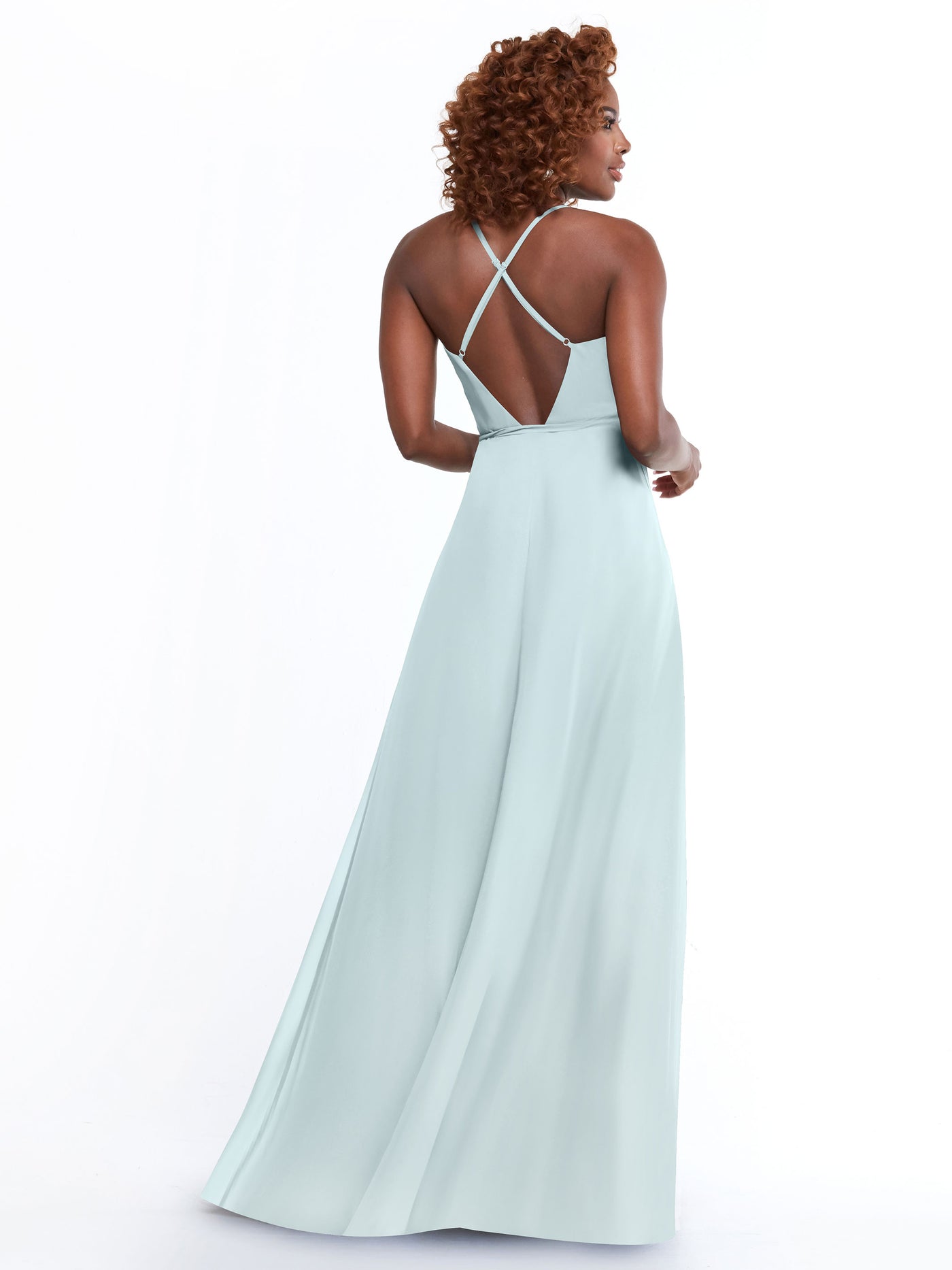 80171 - Sheath Chiffon Bridesmaid Dress with Self-Tie Sash around the Waist