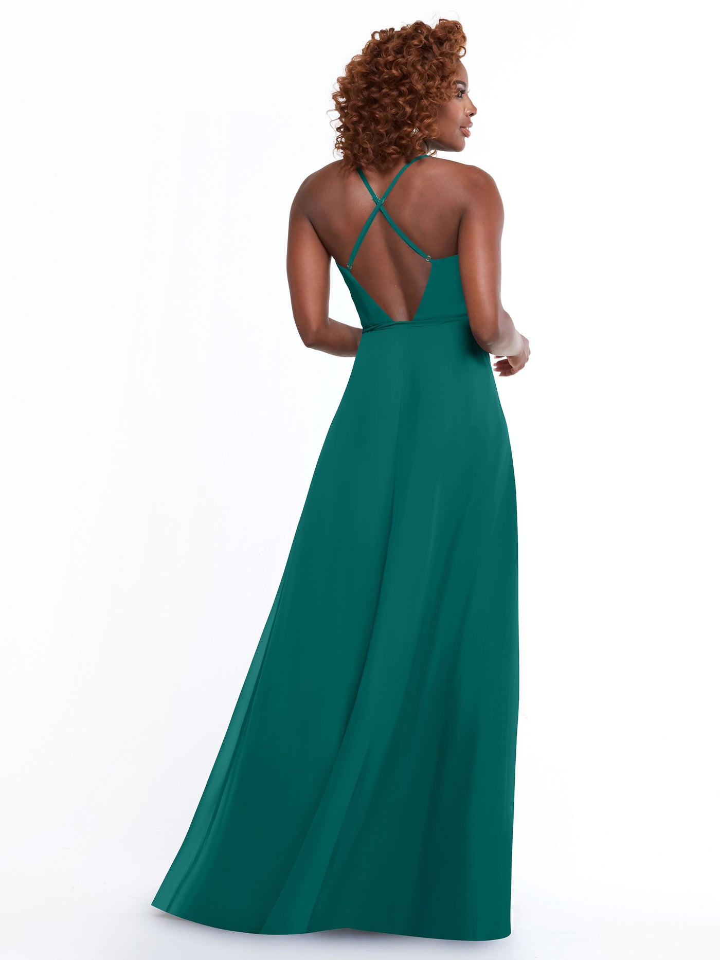 80171 - Sheath Chiffon Bridesmaid Dress with Self-Tie Sash around the Waist