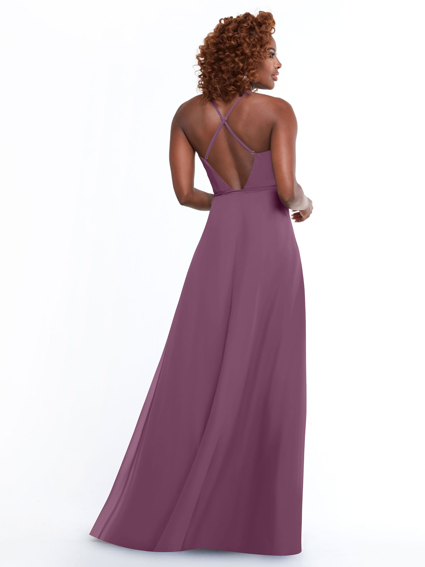 80171 - Sheath Chiffon Bridesmaid Dress with Self-Tie Sash around the Waist