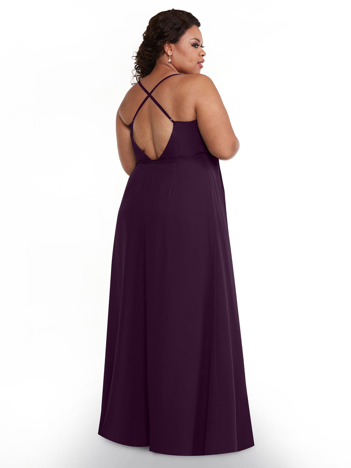 80171 - Sheath Chiffon Bridesmaid Dress with Self-Tie Sash around the Waist