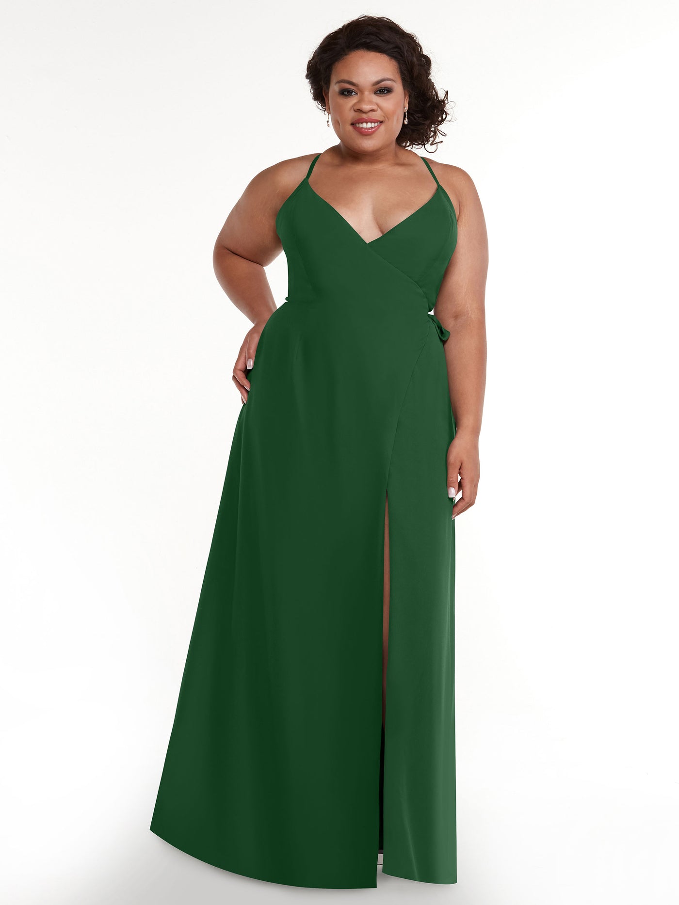 80171 - Sheath Chiffon Bridesmaid Dress with Self-Tie Sash around the Waist