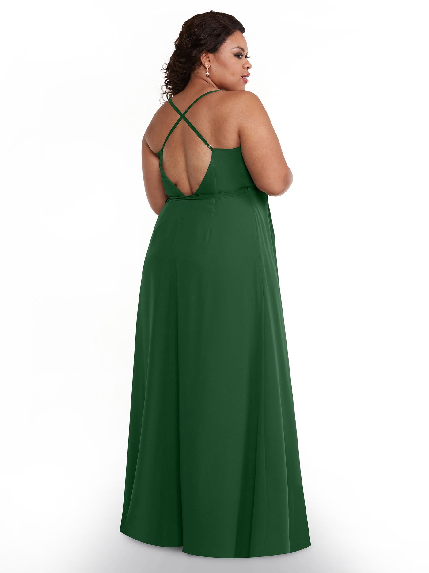 80171 - Sheath Chiffon Bridesmaid Dress with Self-Tie Sash around the Waist