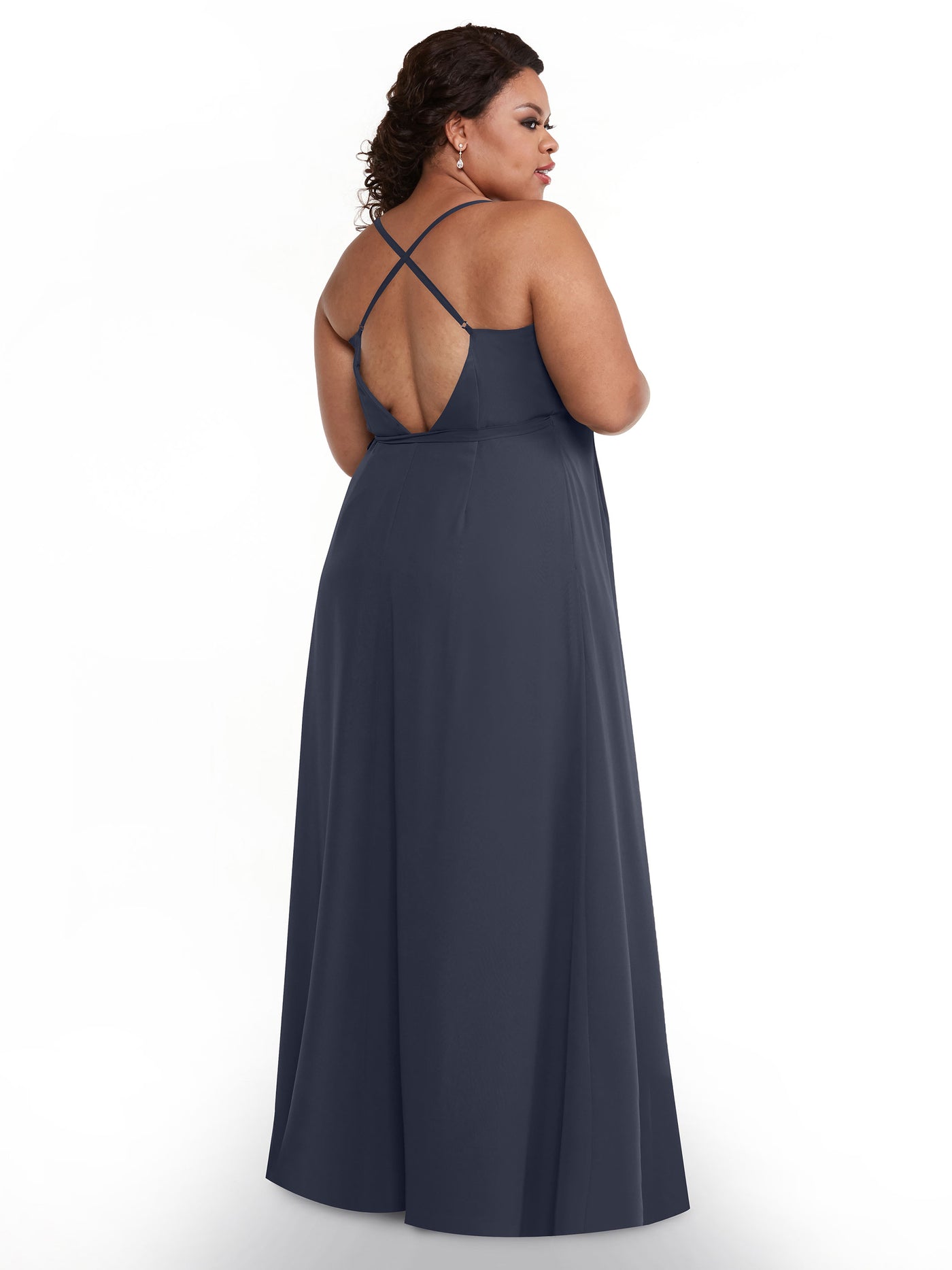 80171 - Sheath Chiffon Bridesmaid Dress with Self-Tie Sash around the Waist