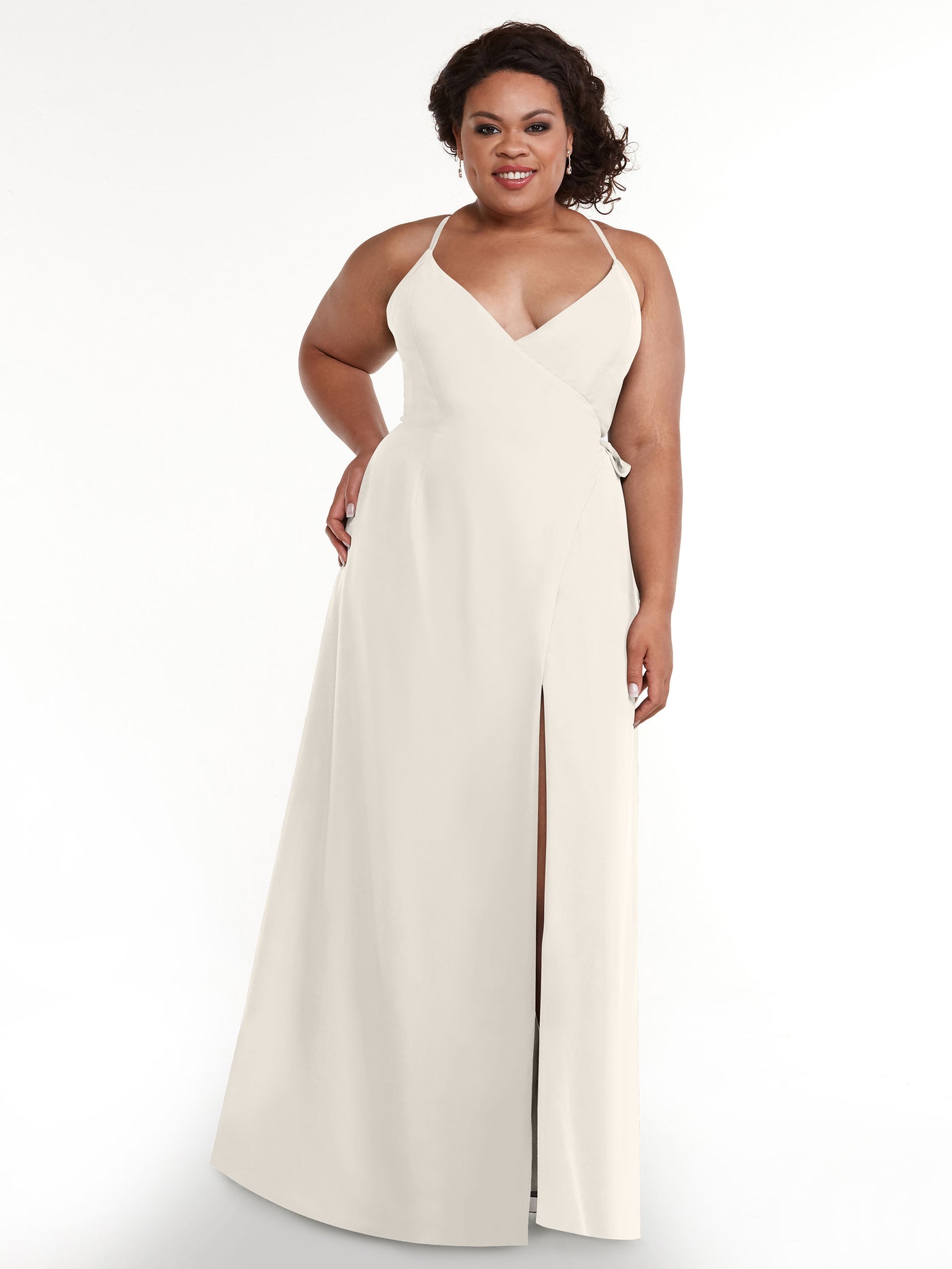 80171 - Sheath Chiffon Bridesmaid Dress with Self-Tie Sash around the Waist