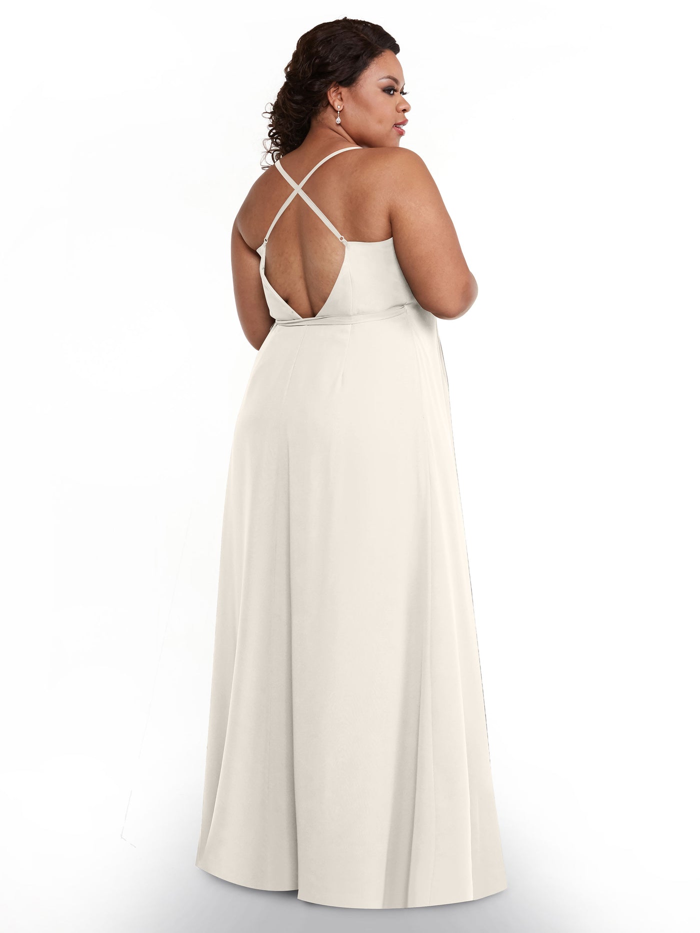 80171 - Sheath Chiffon Bridesmaid Dress with Self-Tie Sash around the Waist