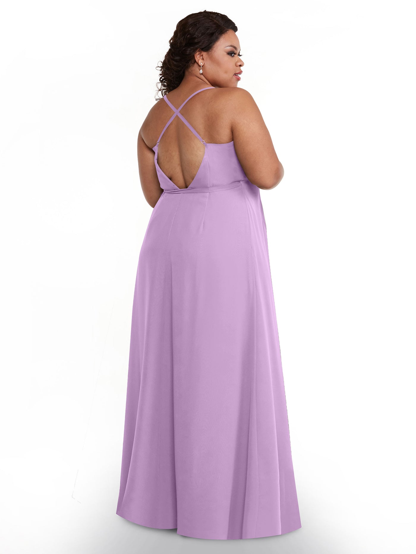 80171 - Sheath Chiffon Bridesmaid Dress with Self-Tie Sash around the Waist