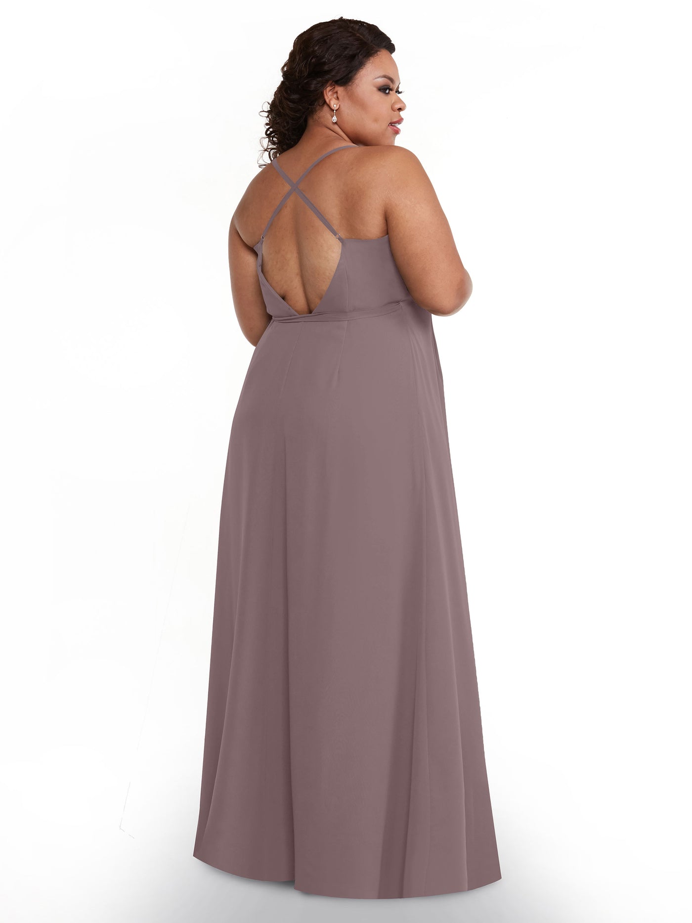 80171 - Sheath Chiffon Bridesmaid Dress with Self-Tie Sash around the Waist