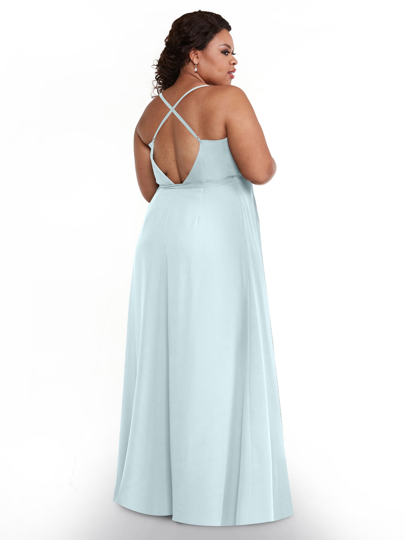 80171 - Sheath Chiffon Bridesmaid Dress with Self-Tie Sash around the Waist