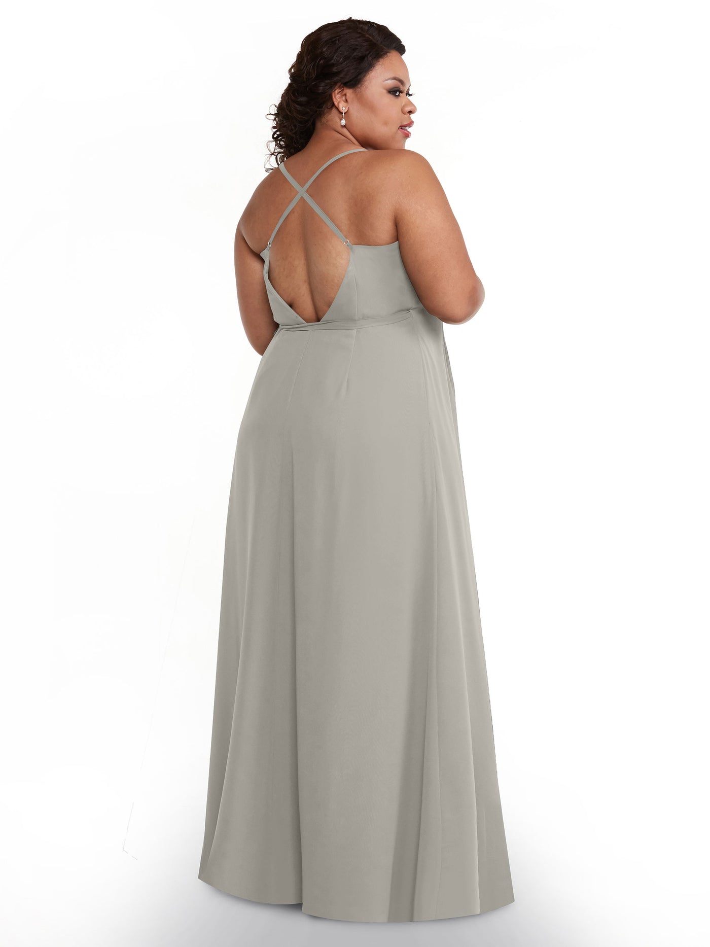 80171 - Sheath Chiffon Bridesmaid Dress with Self-Tie Sash around the Waist