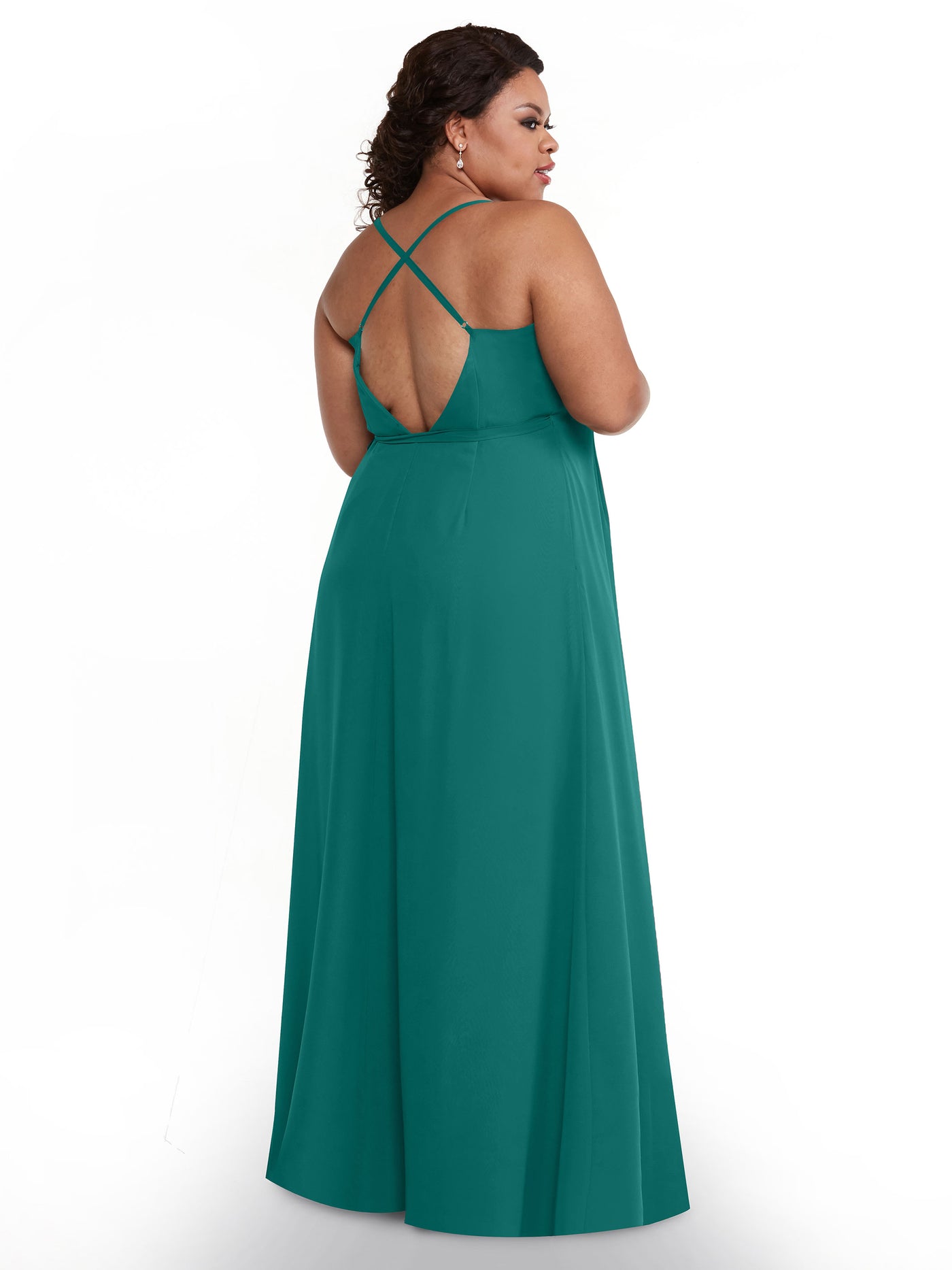 80171 - Sheath Chiffon Bridesmaid Dress with Self-Tie Sash around the Waist