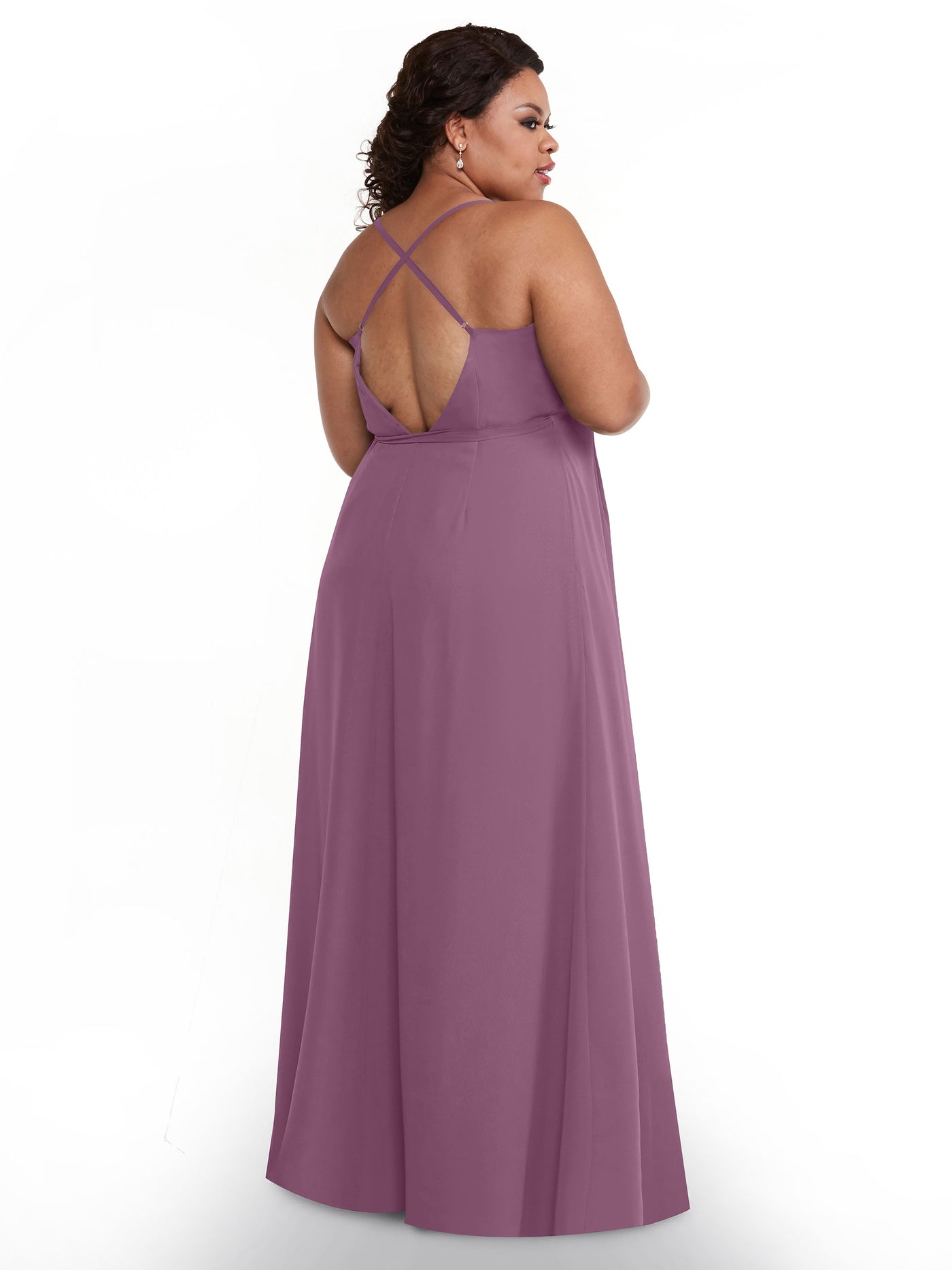 80171 - Sheath Chiffon Bridesmaid Dress with Self-Tie Sash around the Waist