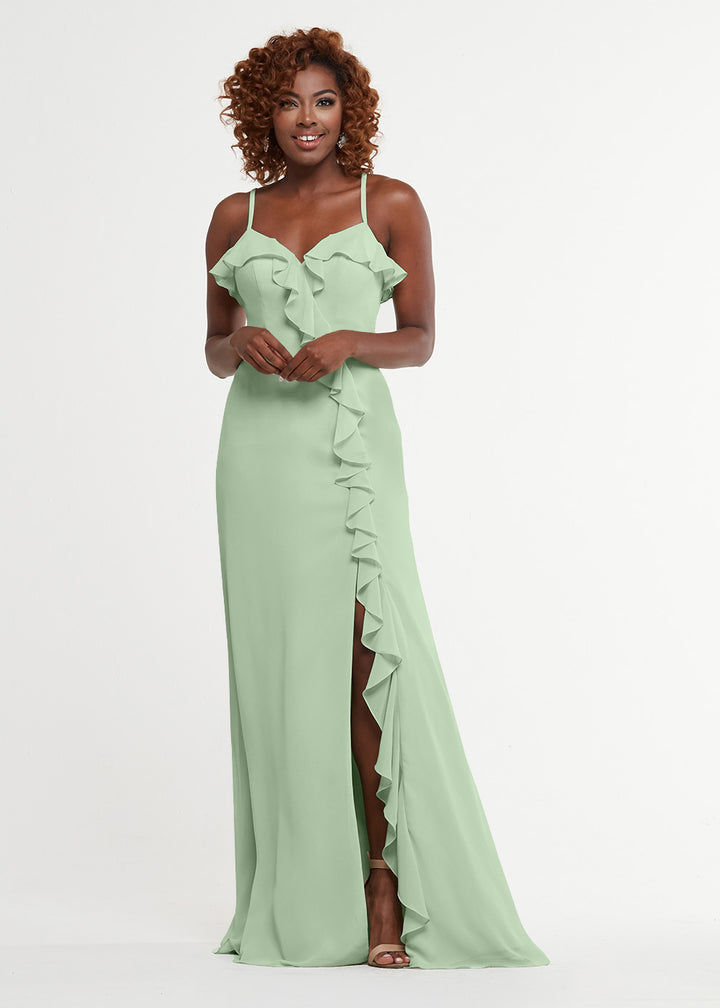 A woman with curly hair wears Avery Austin&