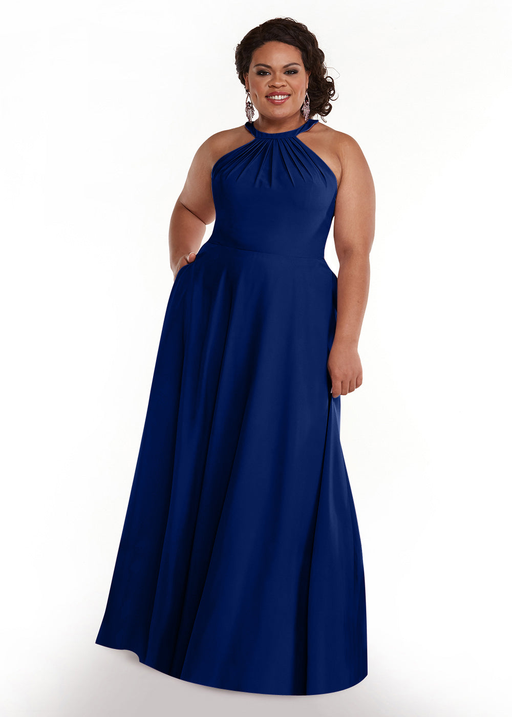 83002 - Stretch Chiffon A-Line Bridesmaid Dress with Self-Tie Halter Neck