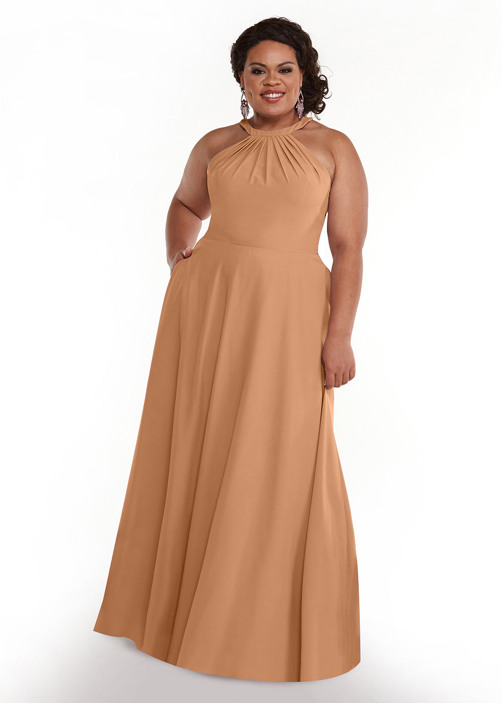 83002 - Stretch Chiffon A-Line Bridesmaid Dress with Self-Tie Halter Neck