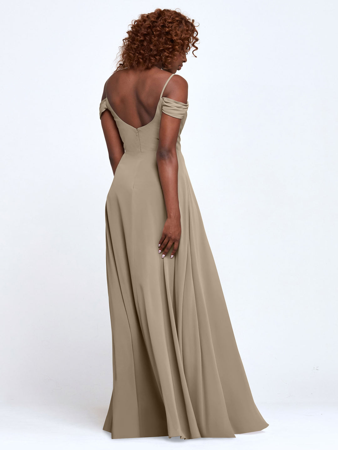 Open-Back Chiffon Bridesmaid Dress 83003