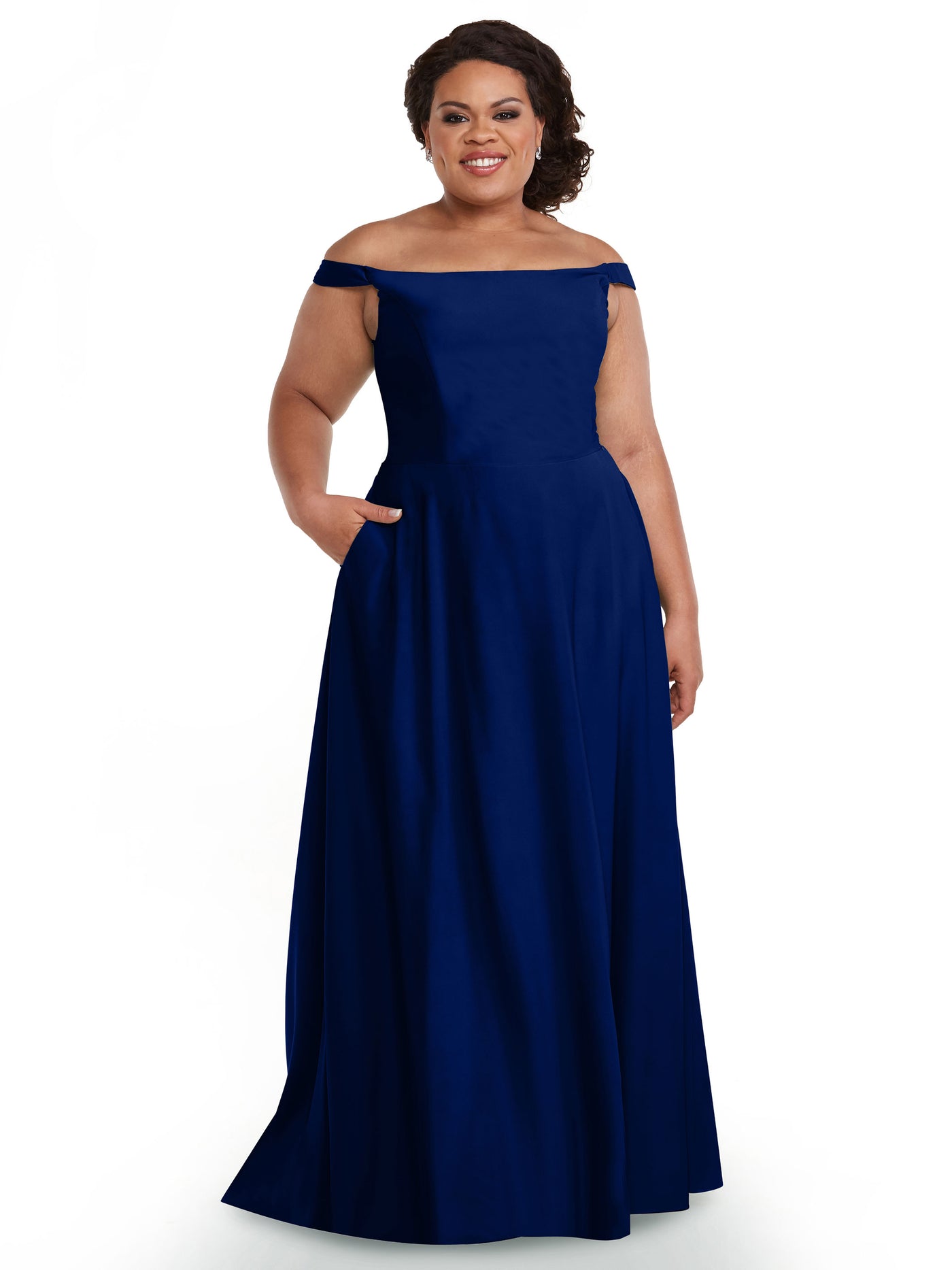 83005 - Off-the-Shoulder Stretch Chiffon A-Line Bridesmaid Dress