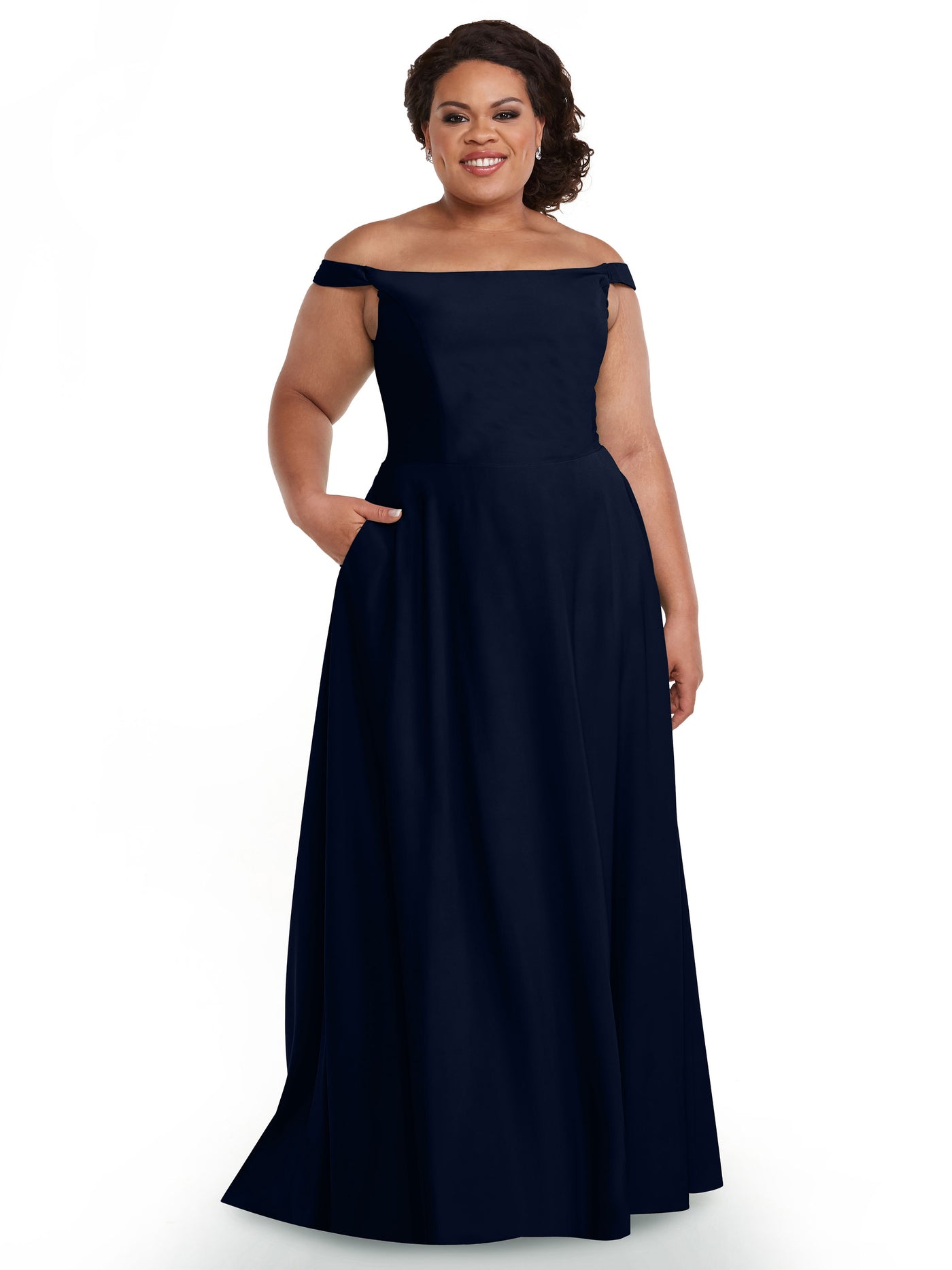83005 - Off-the-Shoulder Stretch Chiffon A-Line Bridesmaid Dress