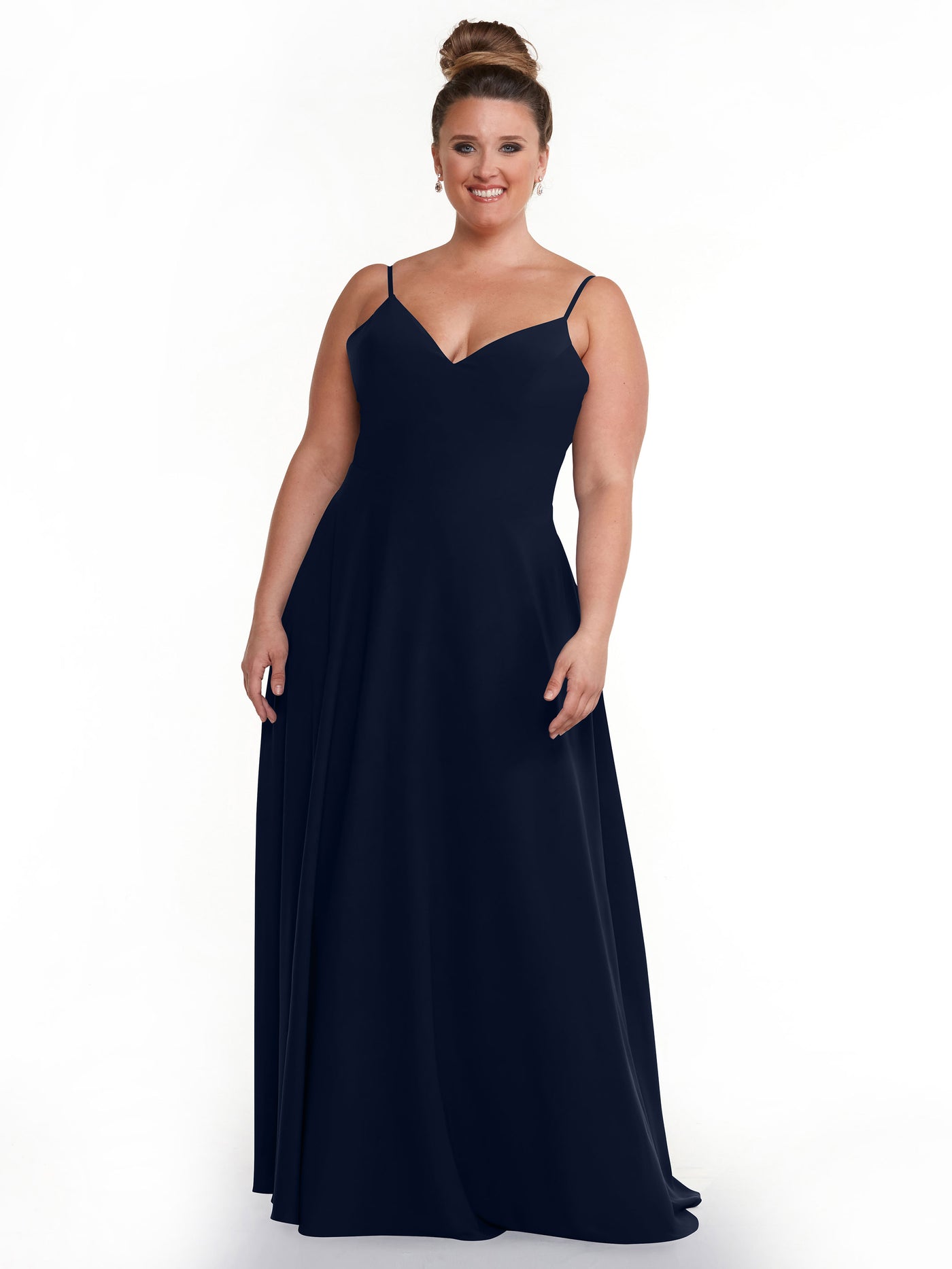 83012 - Flowy Stretch Chiffon A-Line Bridesmaid Dress with V-Neck