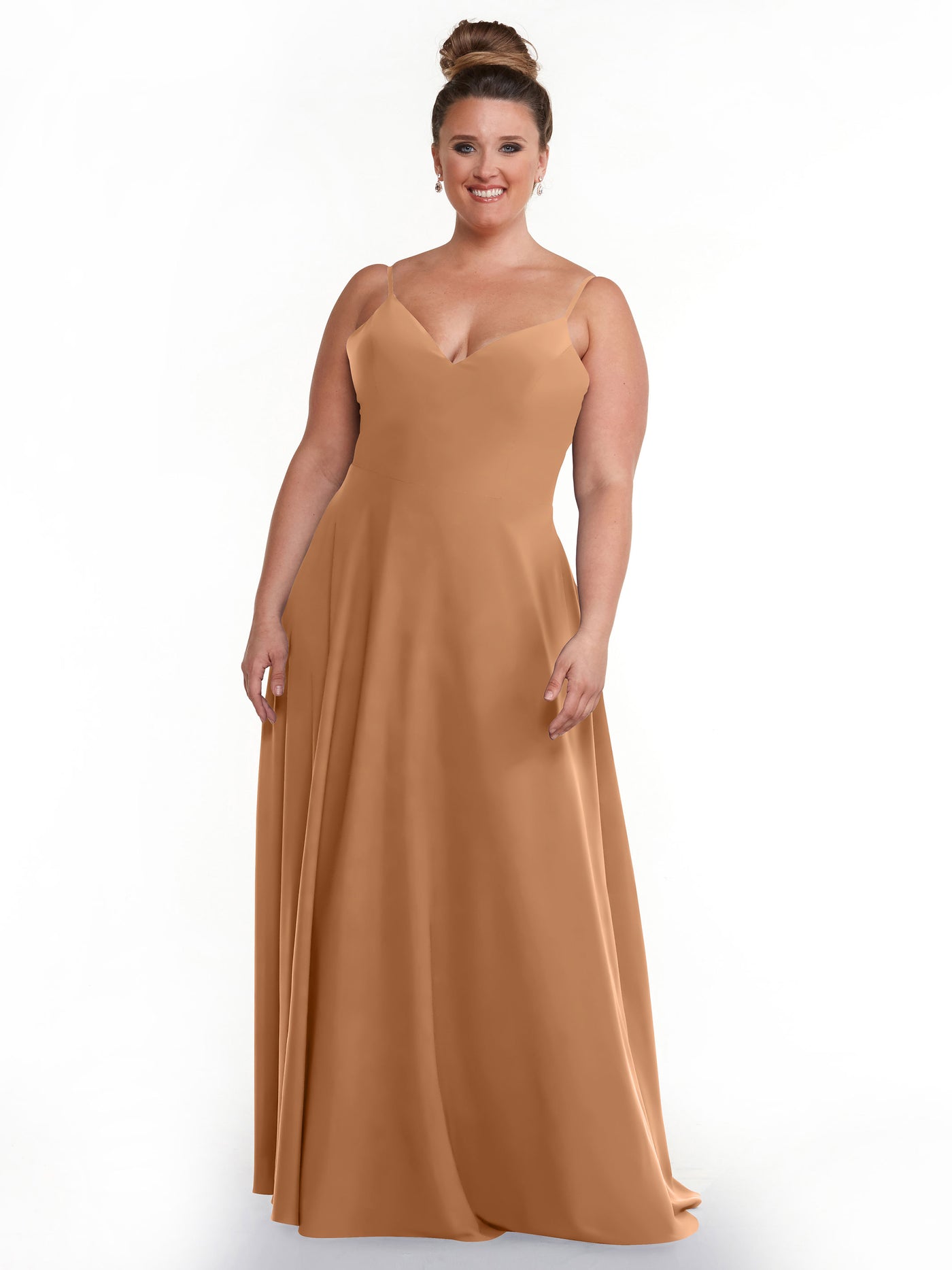 83012 - Flowy Stretch Chiffon A-Line Bridesmaid Dress with V-Neck