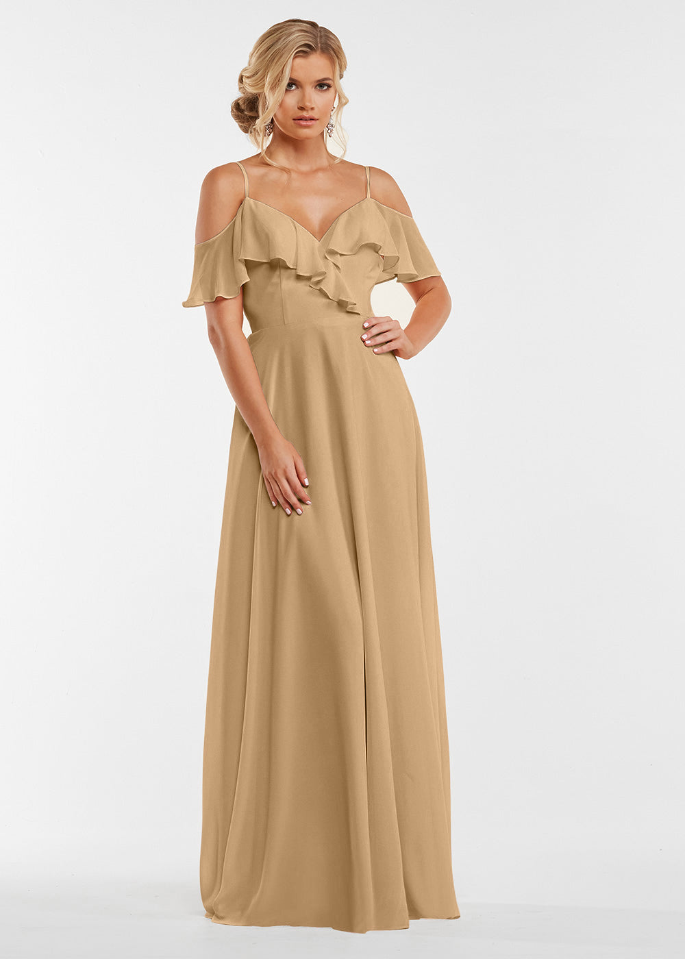white christmas dresses 83013 Bridesmaids Dresses Cappuccino / 10