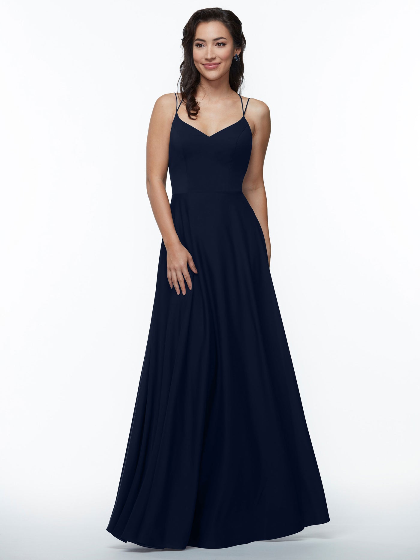 83024 - Stretch Chiffon A-Line Bridesmaid Dress with Pockets