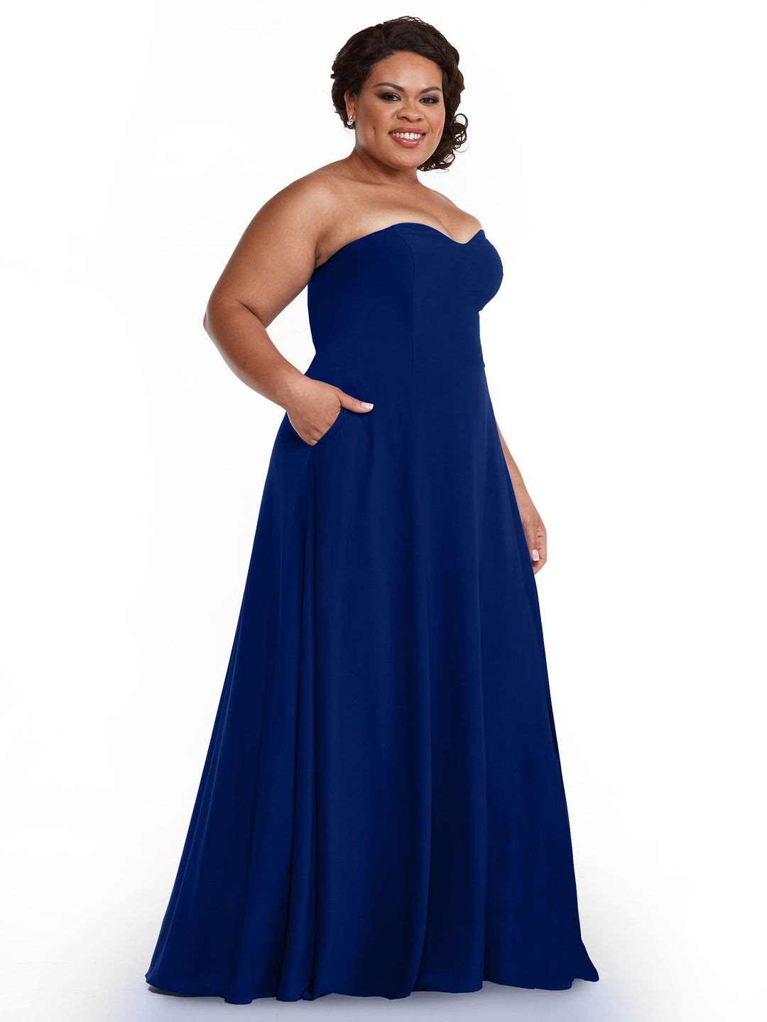 Simple Strapless Bridesmaid Dress 83025