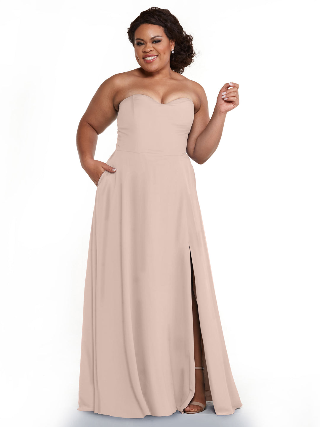 Simple Strapless Bridesmaid Dress 83025 - Avery Austin Ivory / 26