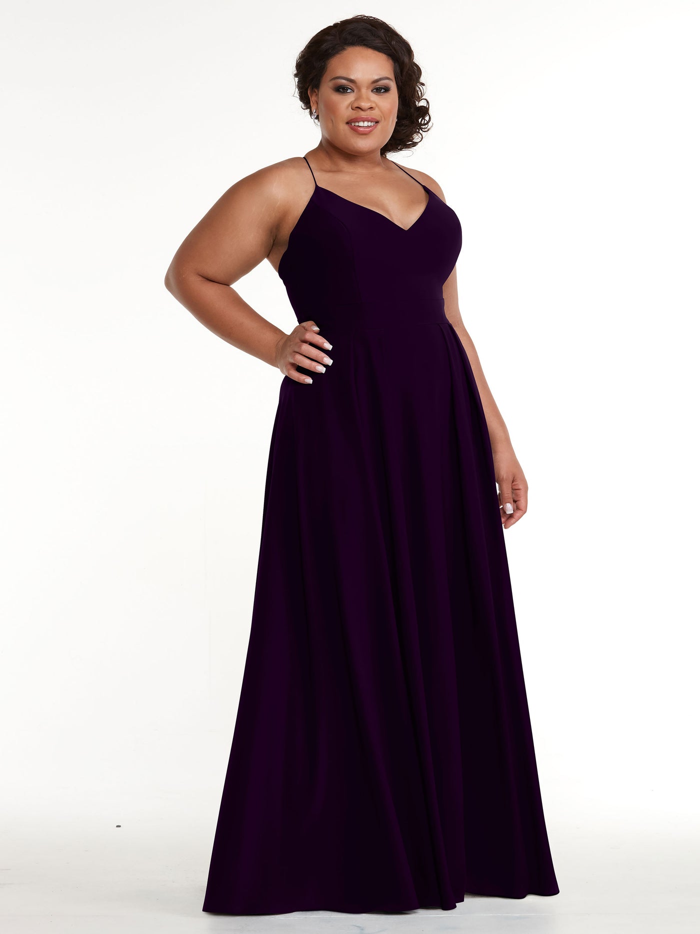 83027 - Simple Stretch Chiffon A-Line Bridesmaid Dress with Pleats