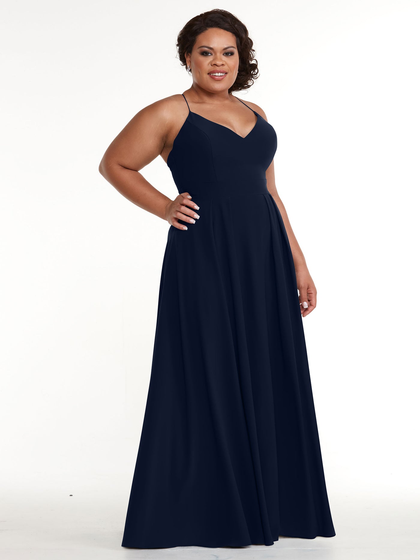 83027 - Simple Stretch Chiffon A-Line Bridesmaid Dress with Pleats