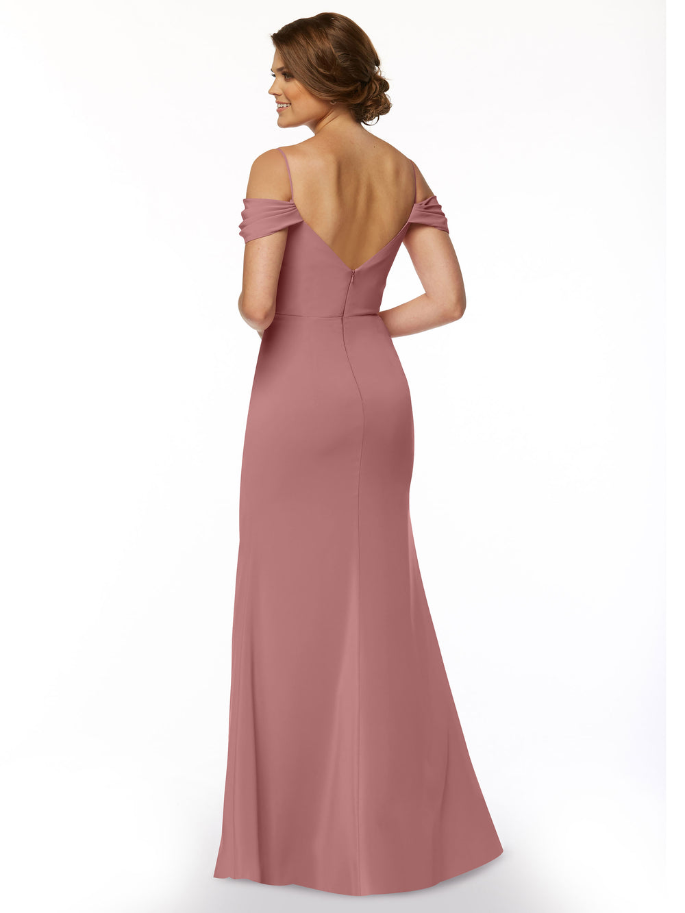 princess polly baby blue dress David's Bridal Hot Pink bridesmaid's dress prom semi formal main image 1