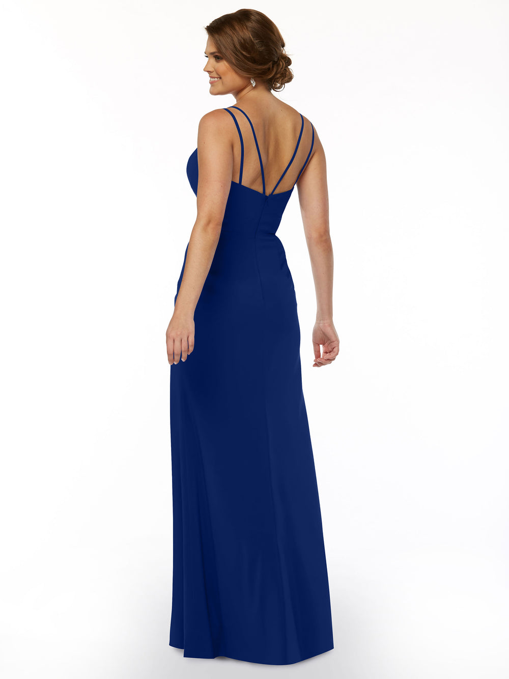 blue ombre figure skating dress Mismatched Royal Blue Satin Mermaid Long Cheap Custom Side Slit Brides –  MarryLover
