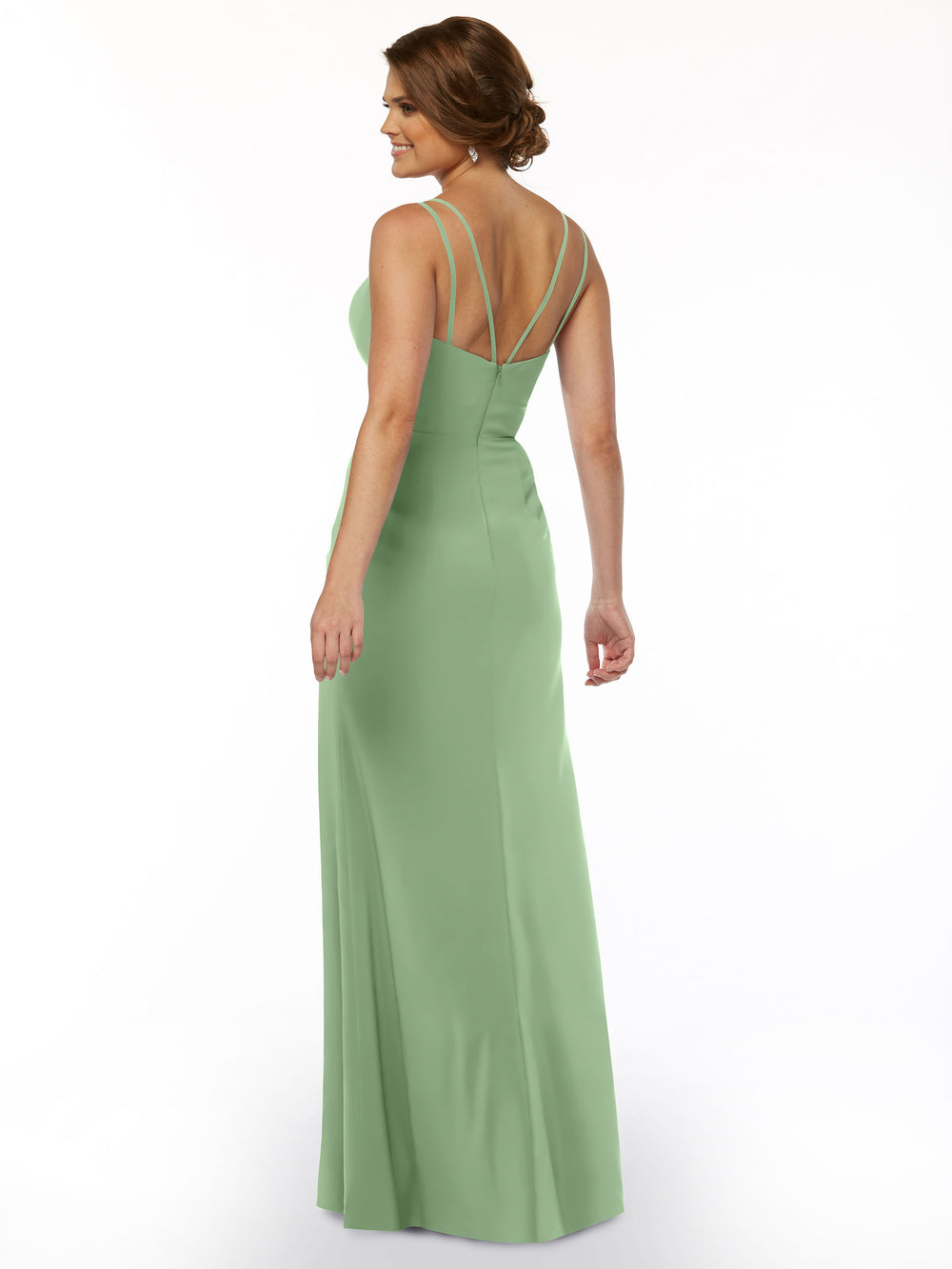 slim fit dress slacks Plus Size Sage Green One-Shoulder Mermaid Bridesmaid Dress COCOMELODY CB0798, Hot Fuchsia