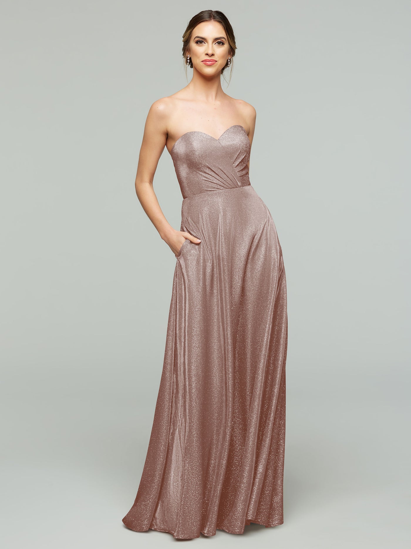 84012 - Tried On Sample - Glitter Knit A-Line Dress with Pockets