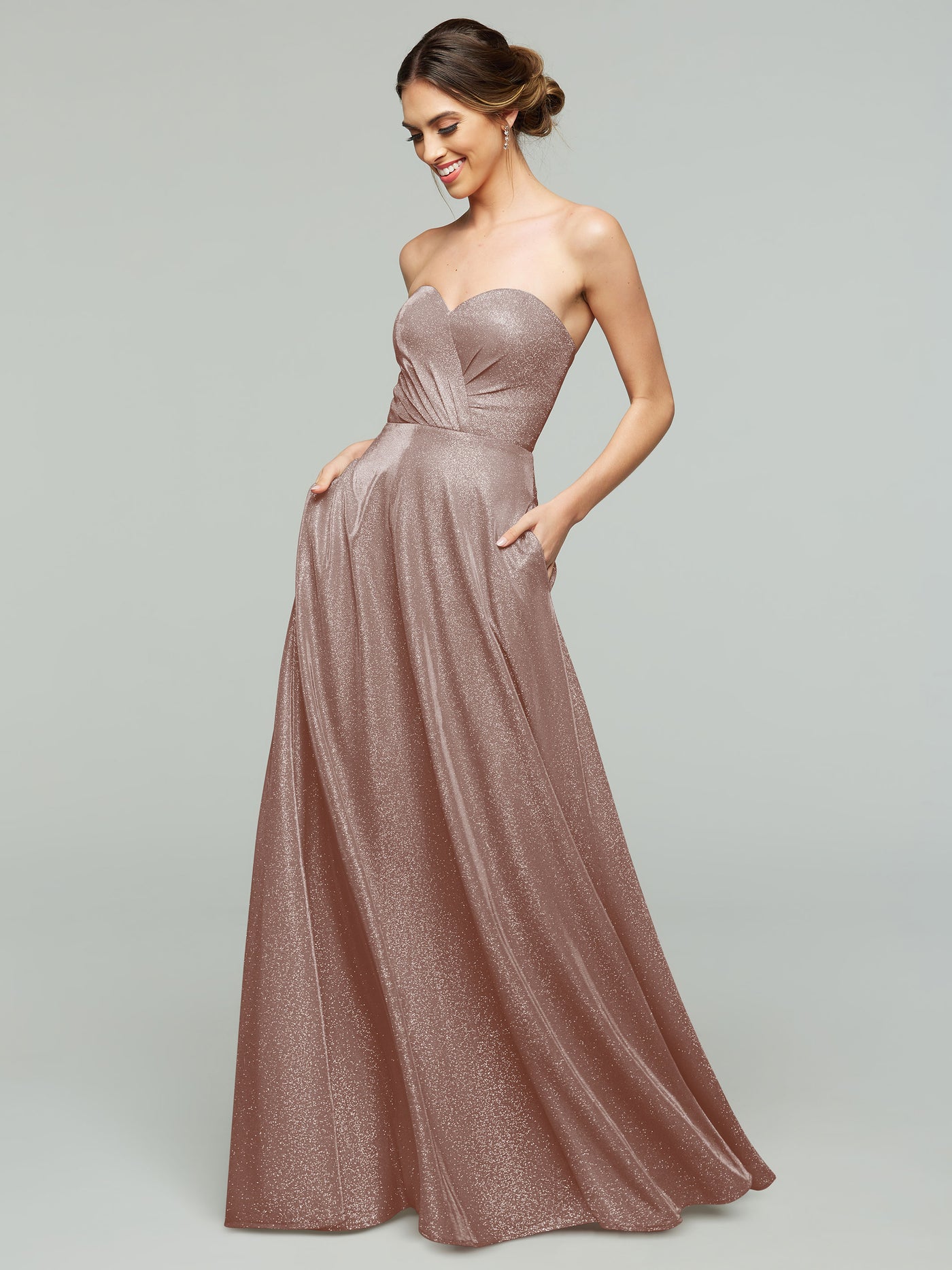 84012 - Tried On Sample - Glitter Knit A-Line Dress with Pockets