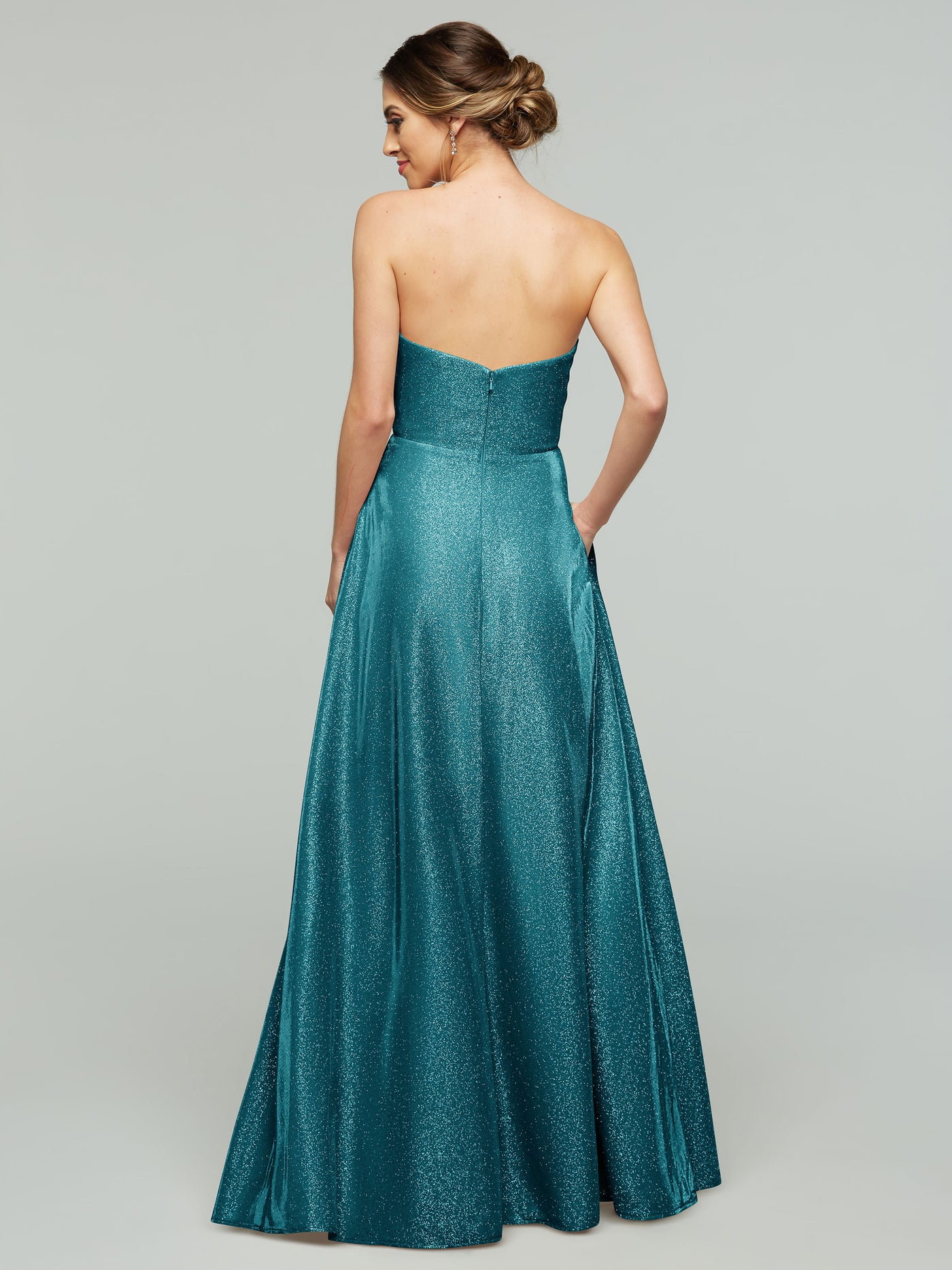 84012 - Tried On Sample - Glitter Knit A-Line Dress with Pockets